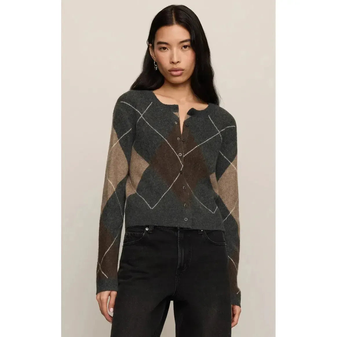 MEDINA ARGYLE CARDIGAN-LADIES SWEATERS & KNITS-Z SUPPLY-JB Evans Fashions & Footwear