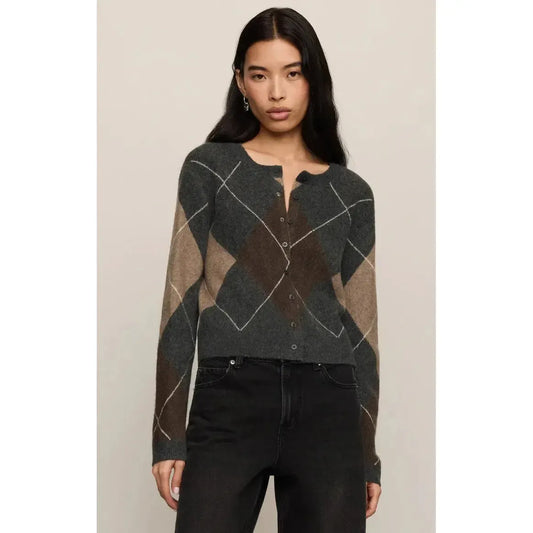MEDINA ARGYLE CARDIGAN-LADIES SWEATERS & KNITS-Z SUPPLY-JB Evans Fashions & Footwear