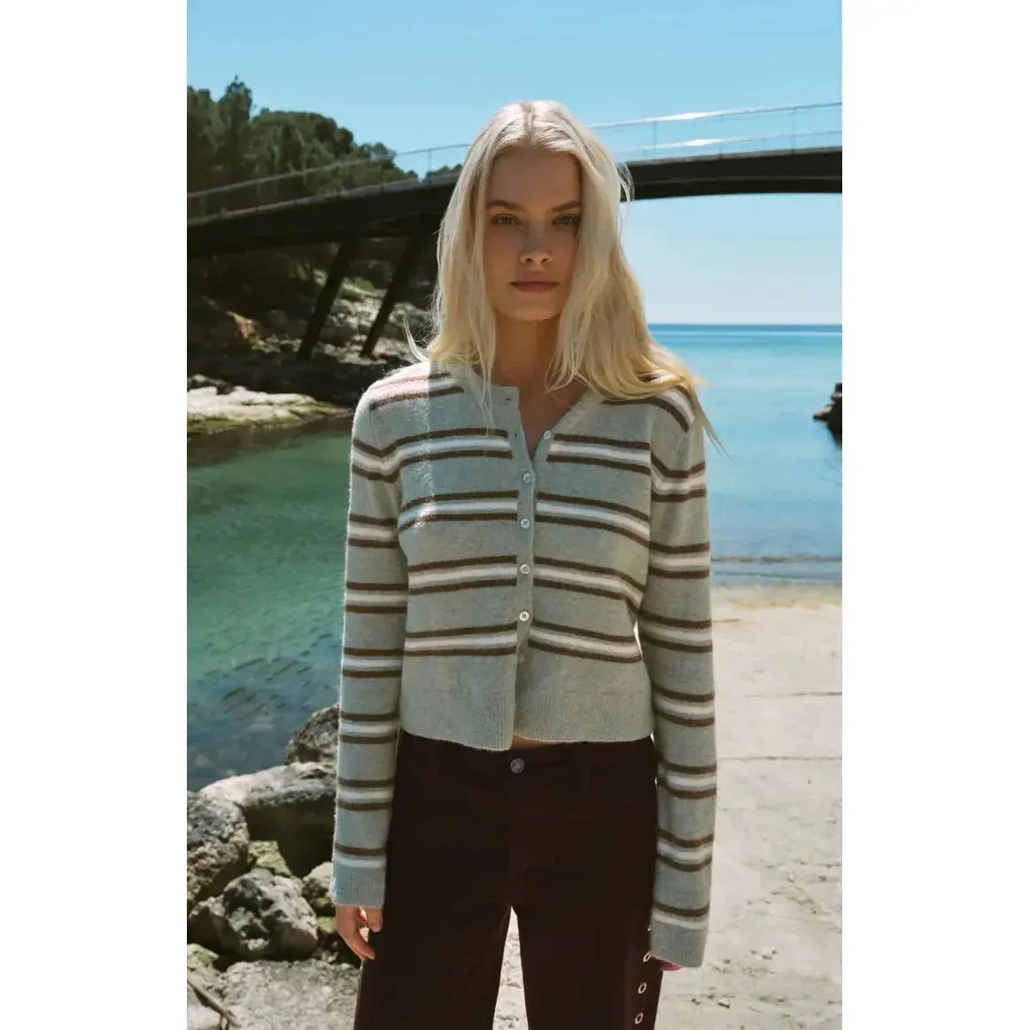 MEDINA STRIPE CARDIGAN-LADIES SWEATERS & KNITS-Z SUPPLY-JB Evans Fashions & Footwear