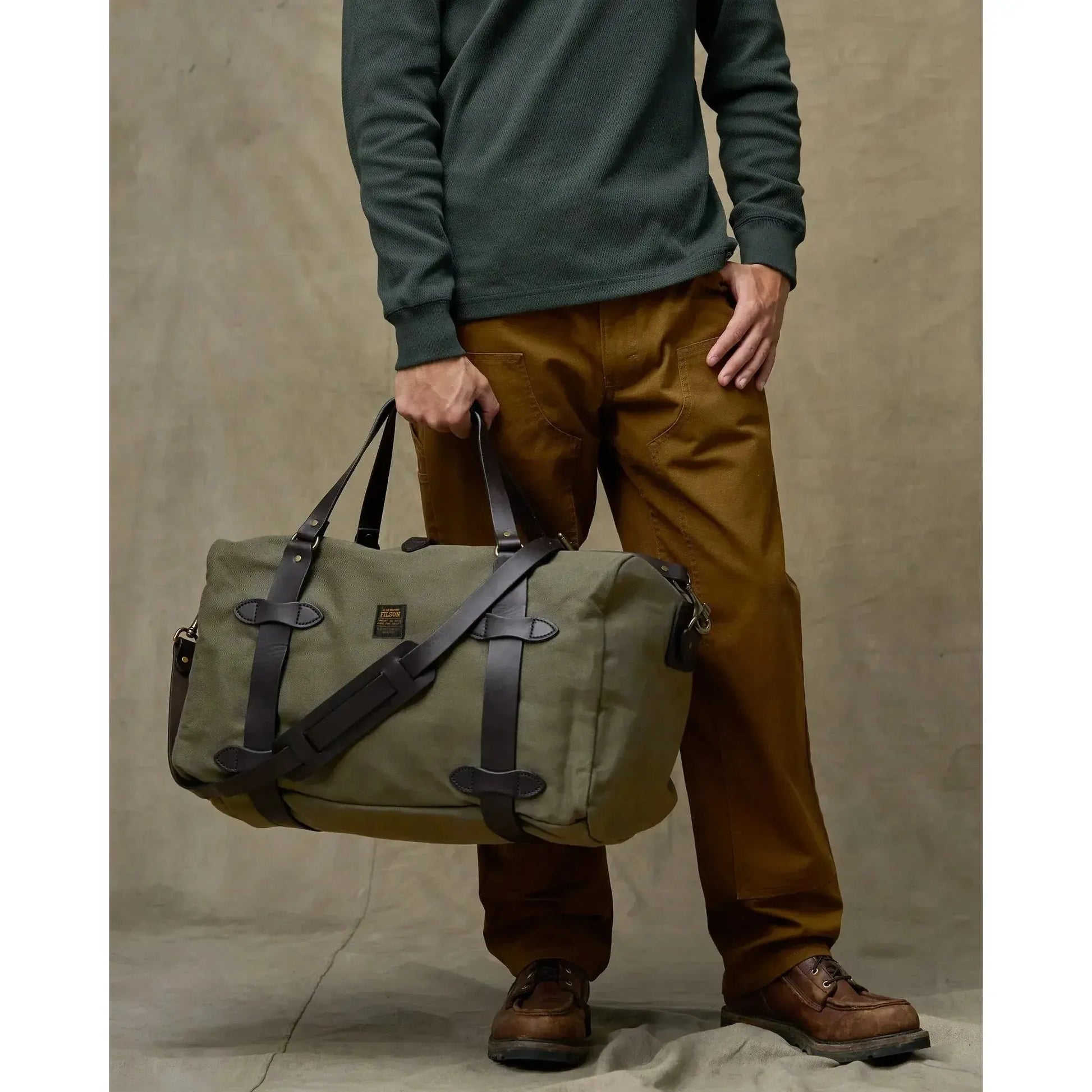 MEDIUM DUFFLE OTTER GREEN-TRAVEL ACCESSORIES-FILSON-JB Evans Fashions & Footwear
