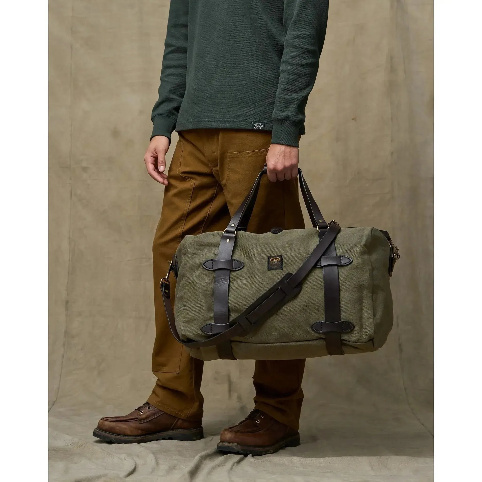 MEDIUM DUFFLE OTTER GREEN-TRAVEL ACCESSORIES-FILSON-JB Evans Fashions & Footwear