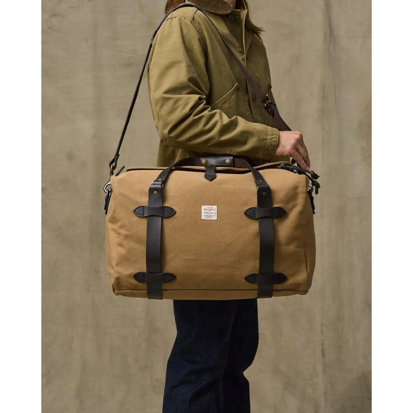 MEDIUM DUFFLE TAN-TRAVEL ACCESSORIES-FILSON-JB Evans Fashions & Footwear