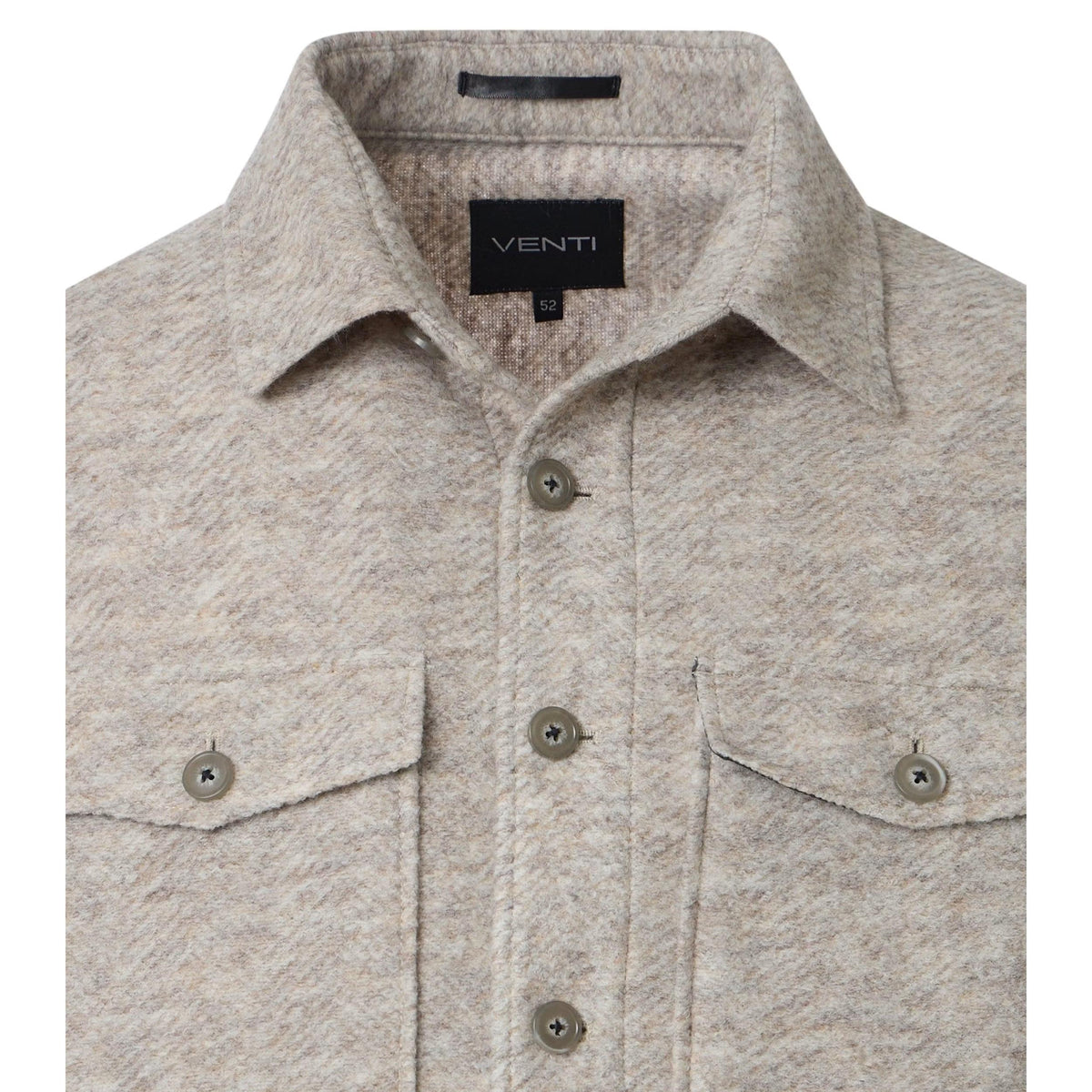 MELANGE HERRINGBONE OVERSHIRT-MENS LIGHTWEIGHT COATS & JACKETS-VENTI-JB Evans Fashions & Footwear