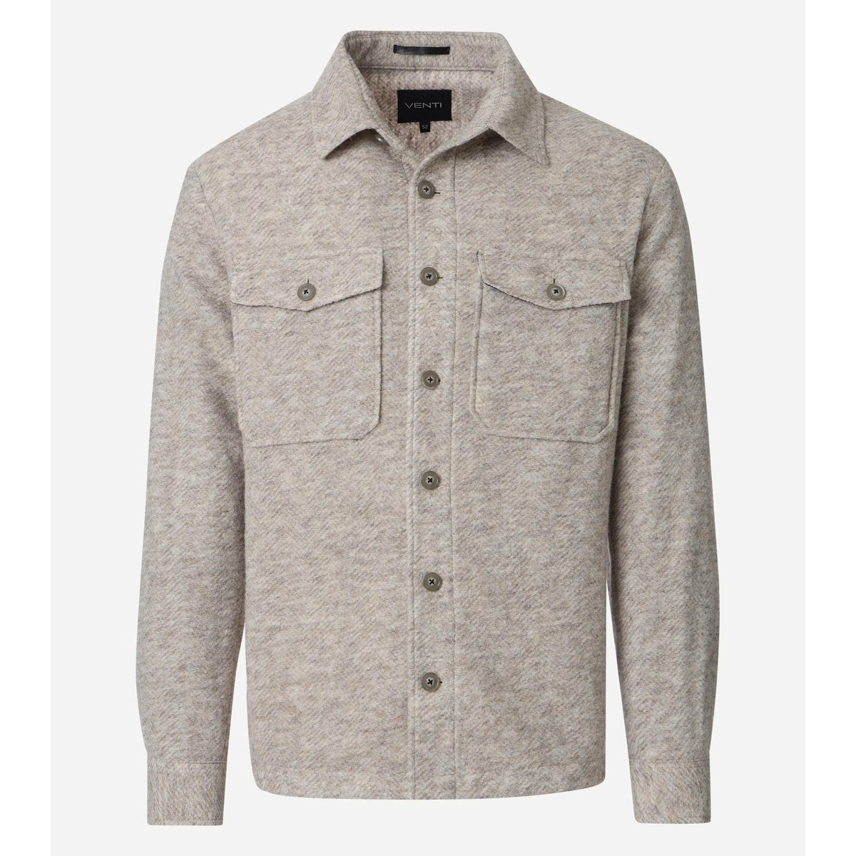 MELANGE HERRINGBONE OVERSHIRT-MENS LIGHTWEIGHT COATS & JACKETS-VENTI-JB Evans Fashions & Footwear