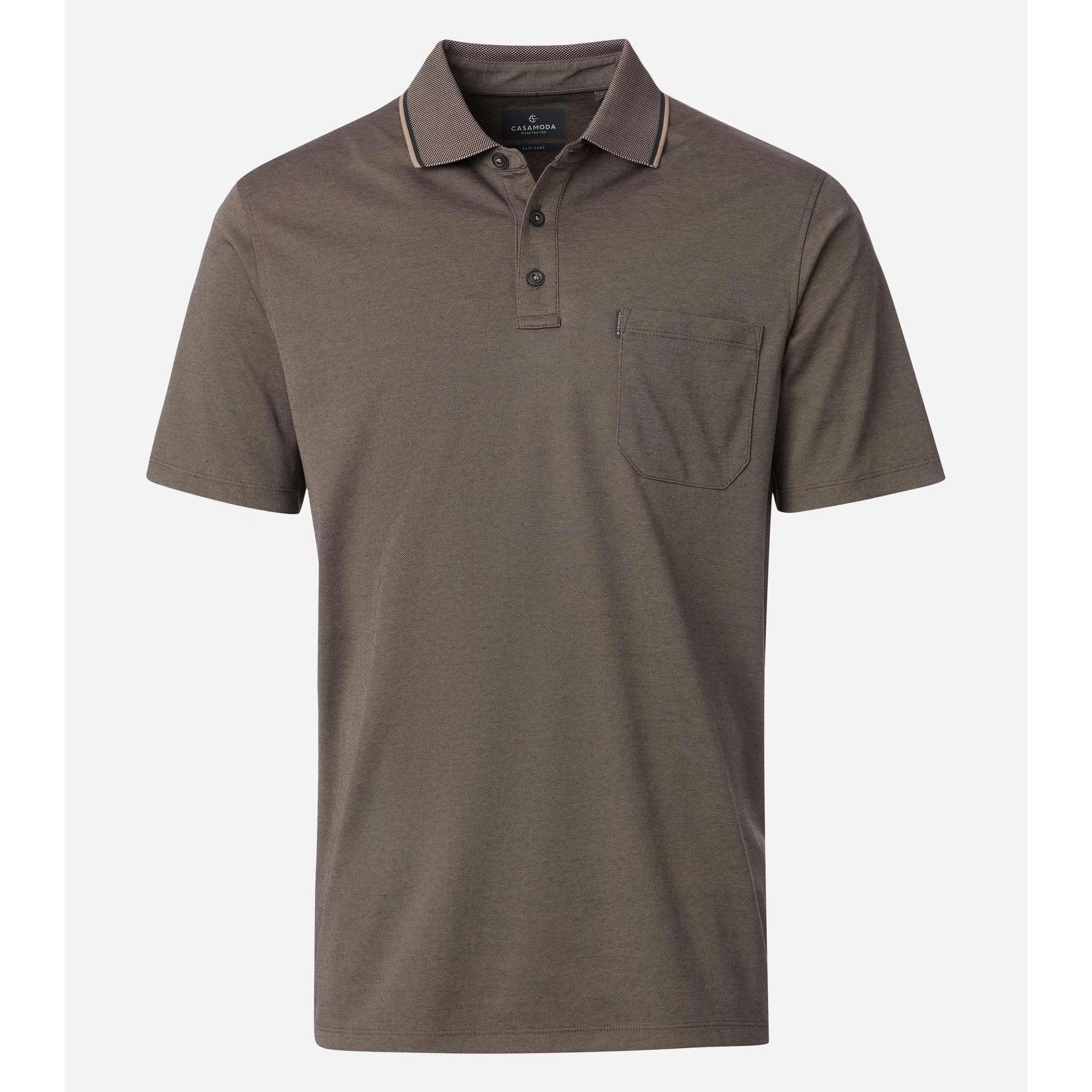 MENS STRETCH PIQUE POLO WITH TIPPING-993106500-LRG617-MENS T-SHIRTS & POLO'S-CASA C MODA-JB Evans Fashions & Footwear