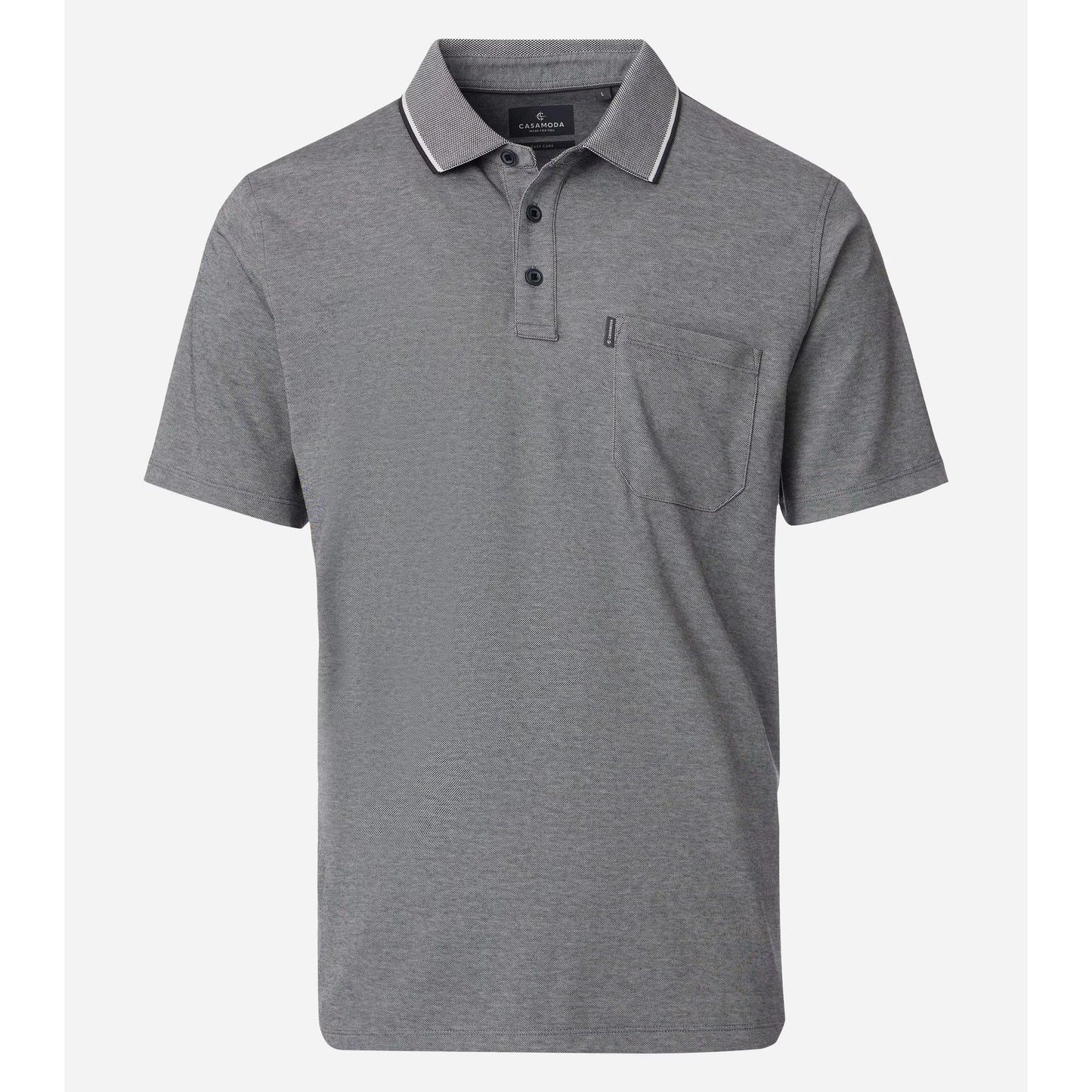 MENS STRETCH PIQUE POLO WITH TIPPING-993106500-LRG774-MENS T-SHIRTS & POLO'S-CASA C MODA-JB Evans Fashions & Footwear
