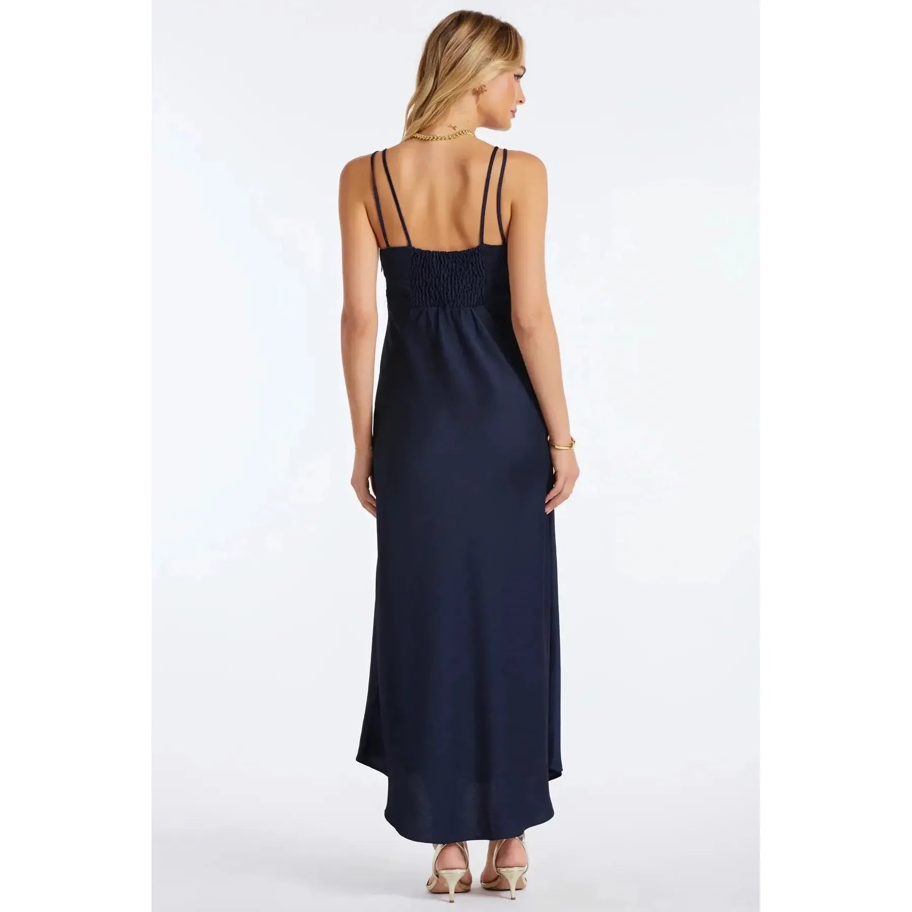 MICRO PLISSE BIAS CUT DRESS-LADIES DRESSES & JUMPERS-BISHOP & YOUNG-JB Evans Fashions & Footwear