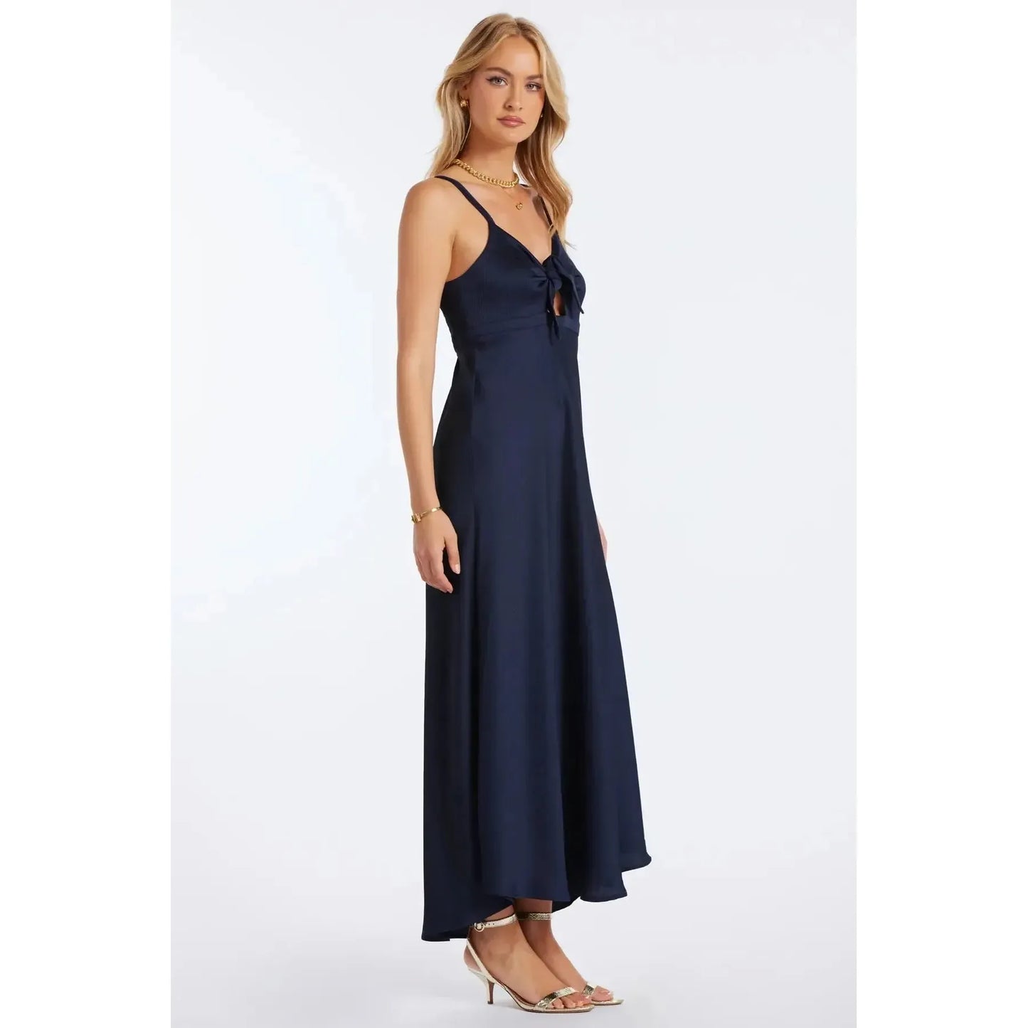 MICRO PLISSE BIAS CUT DRESS-LADIES DRESSES & JUMPERS-BISHOP & YOUNG-JB Evans Fashions & Footwear