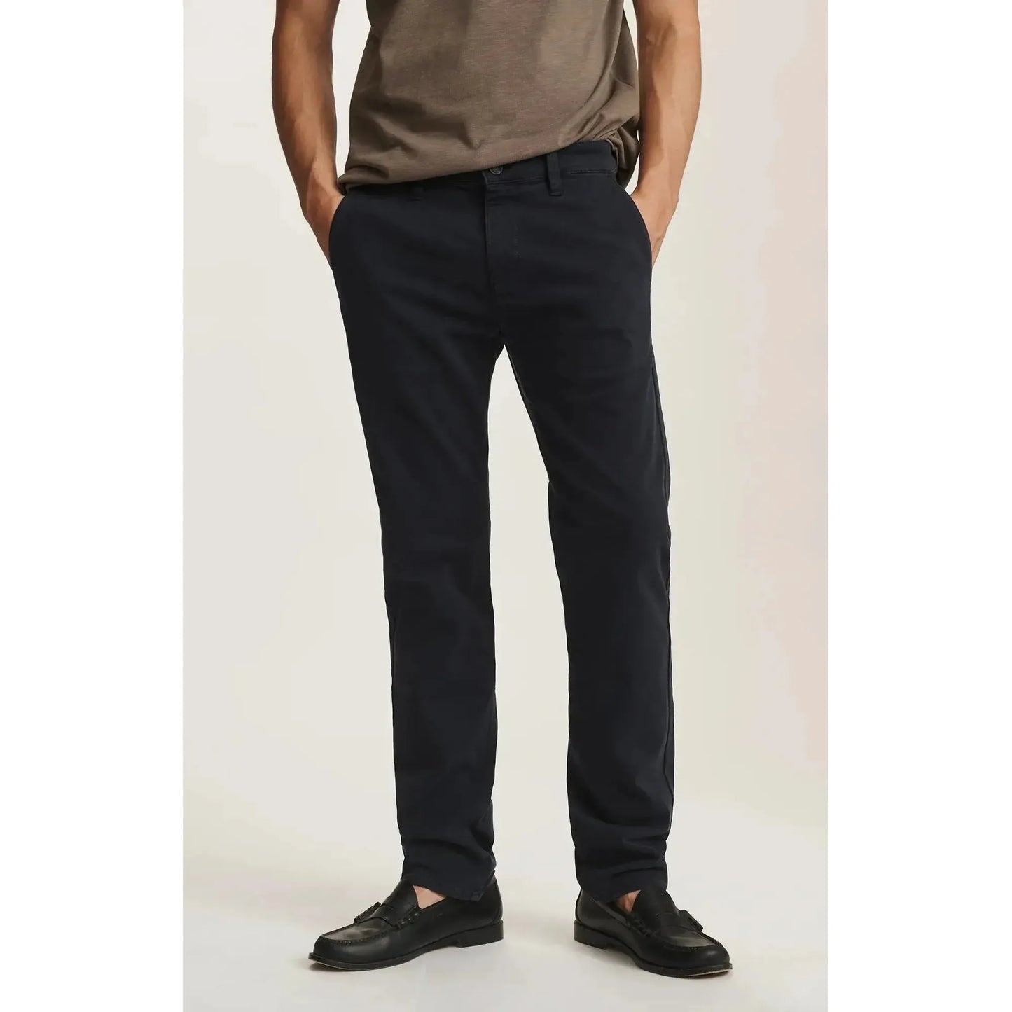 MILTON DARK NAVY CASUAL TWILL-MENS PANTS-MAVI-JB Evans Fashions & Footwear