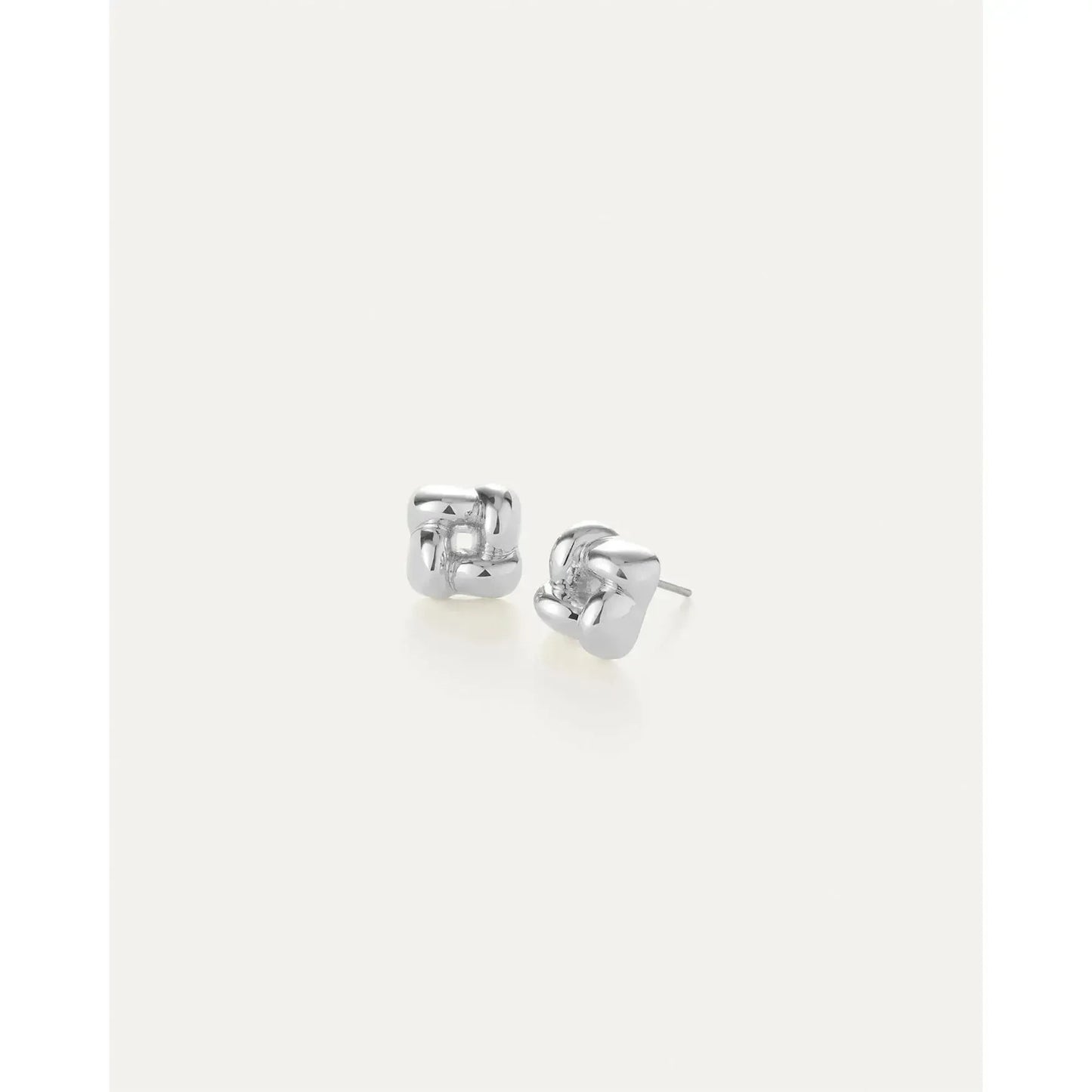 MINI WOVEN SQUARE EARRINGS-LADIES ACCESSORIES-JENNY BIRD-JB Evans Fashions & Footwear