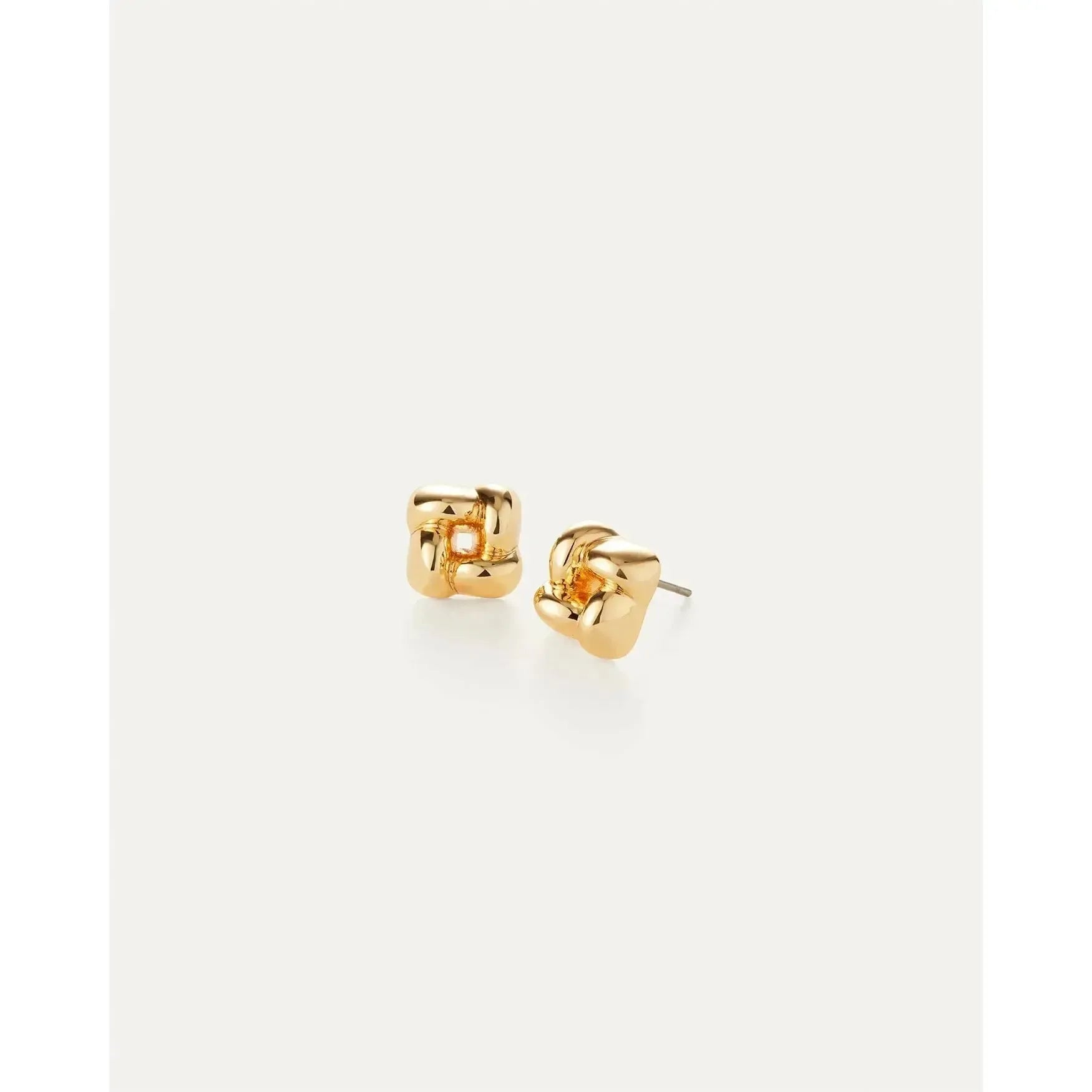 MINI WOVEN SQUARE EARRINGS-LADIES ACCESSORIES-JENNY BIRD-JB Evans Fashions & Footwear