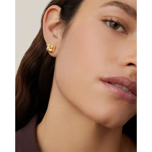 MINI WOVEN SQUARE EARRINGS-LADIES ACCESSORIES-JENNY BIRD-JB Evans Fashions & Footwear