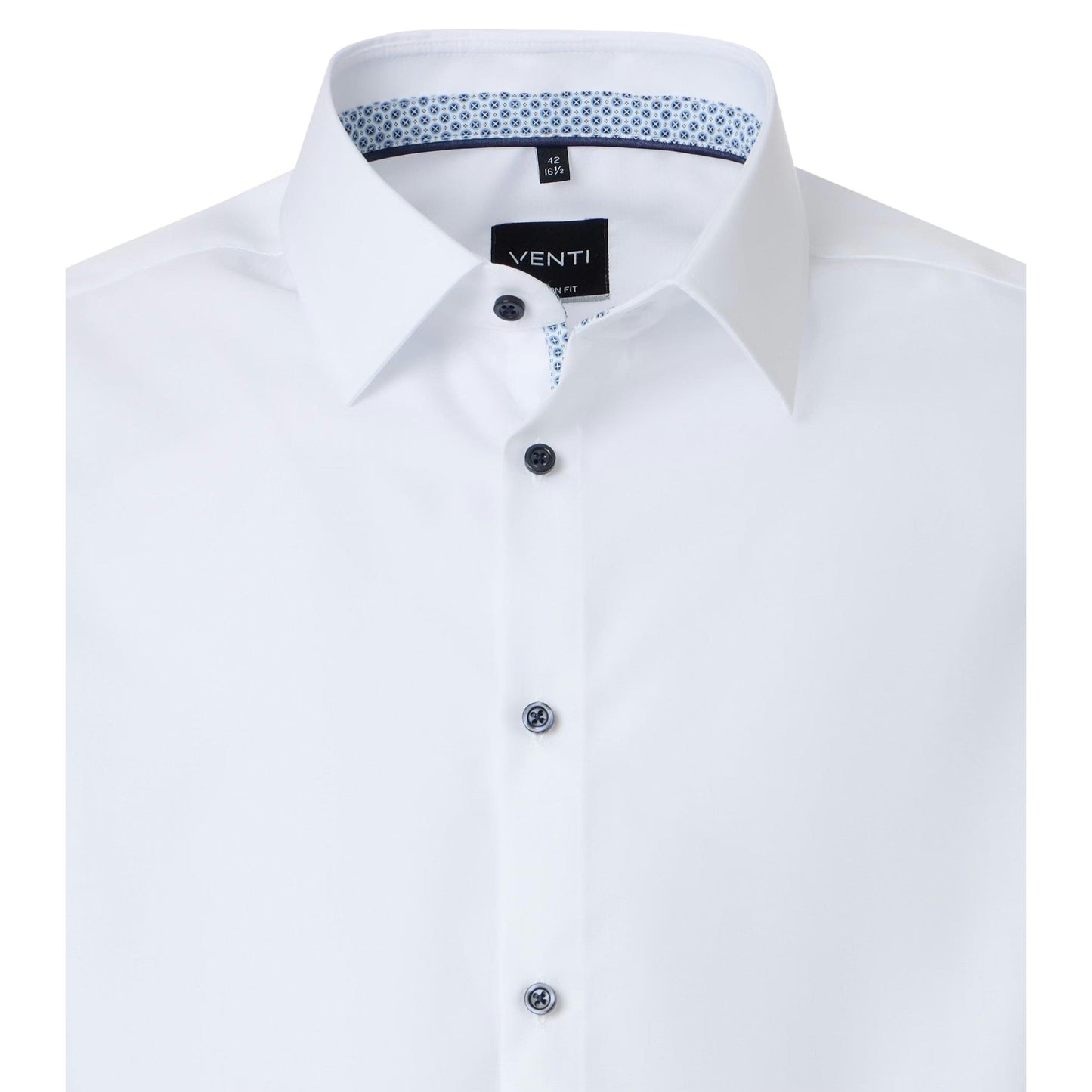 MODERN FIT BLACK BUTTON-MENS DRESS SHIRTS-VENTI-JB Evans Fashions & Footwear