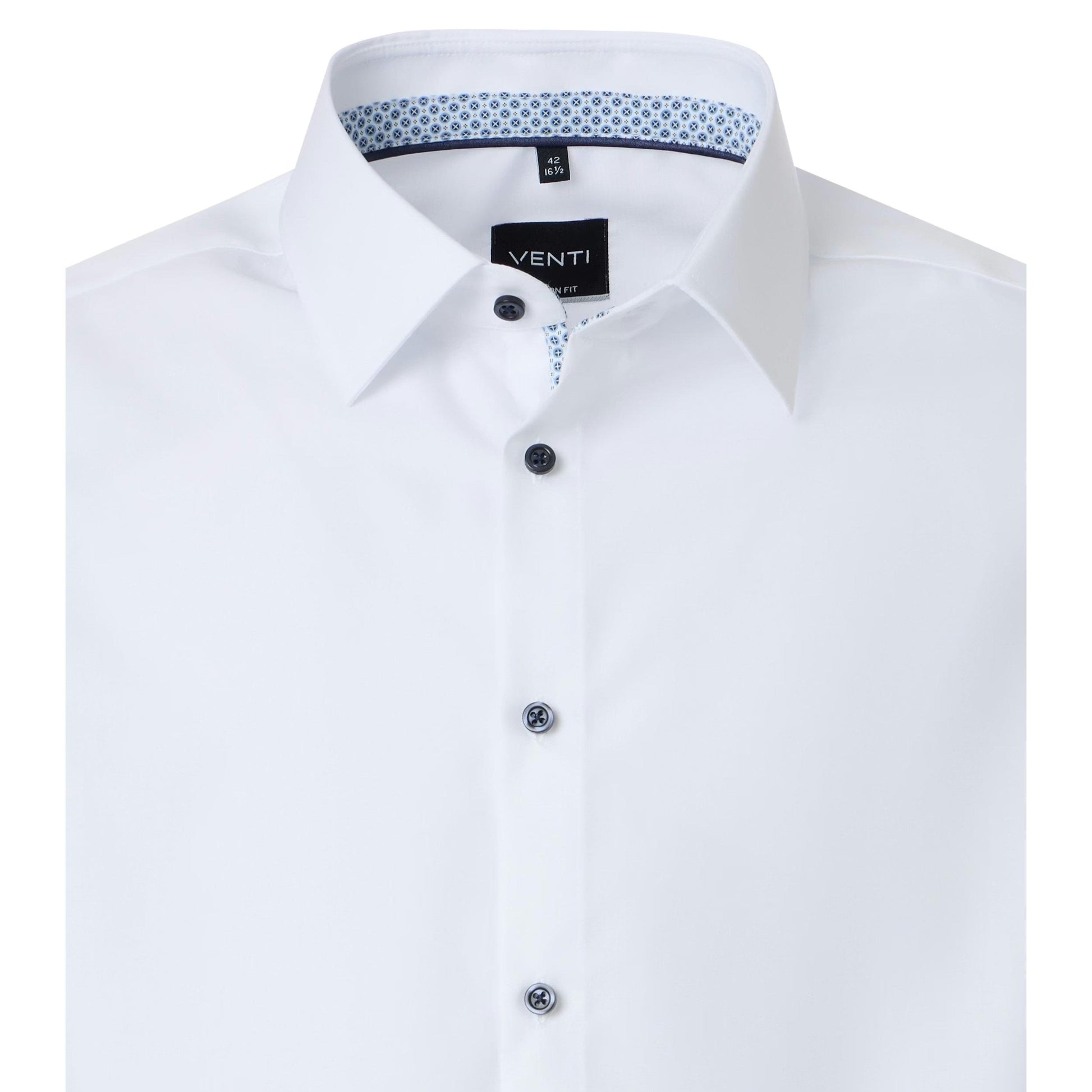 MODERN FIT BLACK BUTTON-MENS DRESS SHIRTS-VENTI-JB Evans Fashions & Footwear