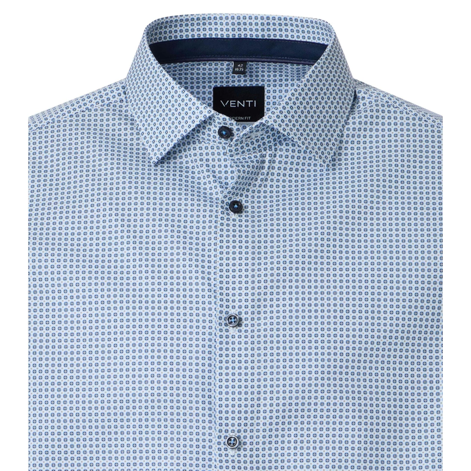 MODERN FIT CIRCLE PRINT "NOOS"-MENS DRESS SHIRTS-VENTI-JB Evans Fashions & Footwear