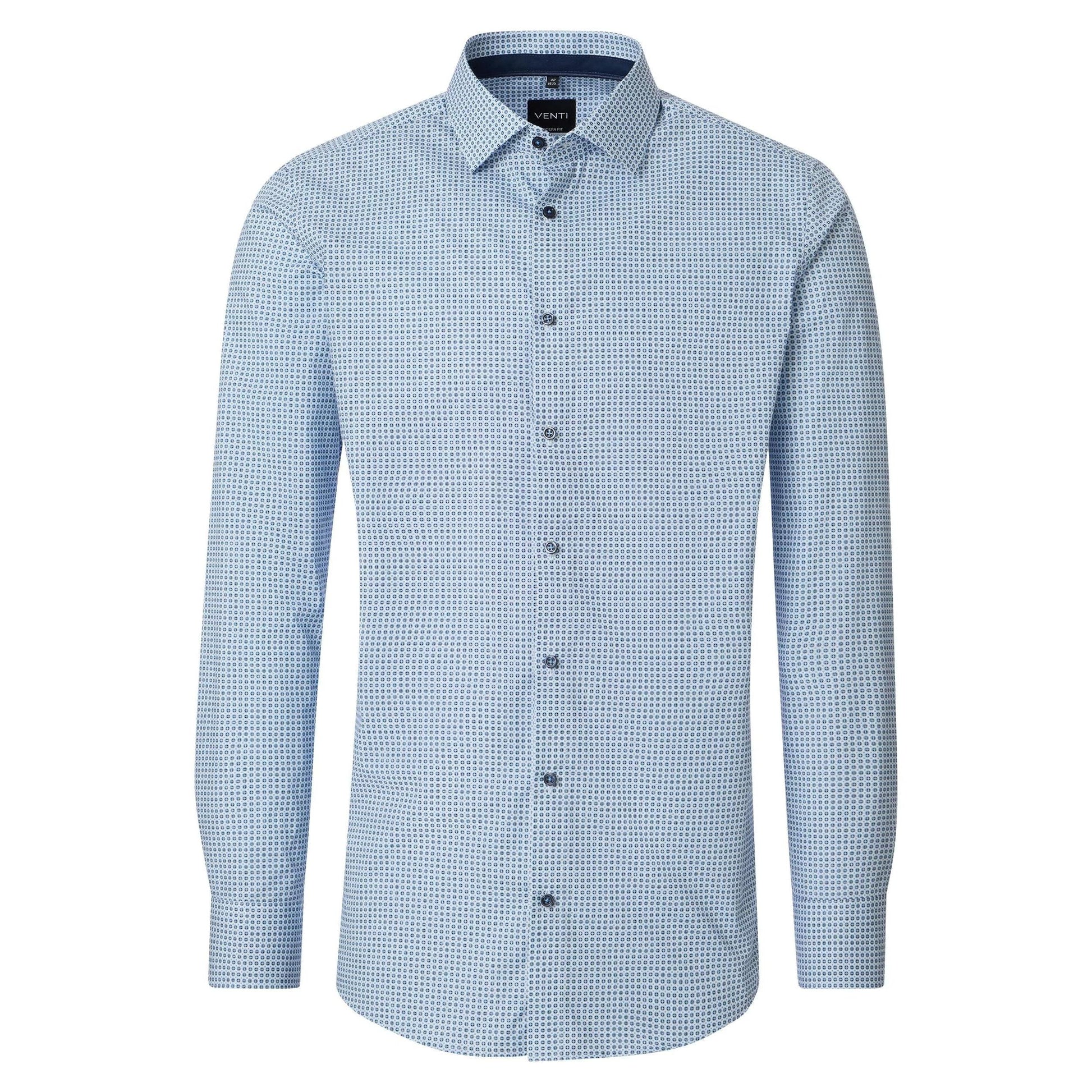 MODERN FIT CIRCLE PRINT "NOOS"-MENS DRESS SHIRTS-VENTI-JB Evans Fashions & Footwear