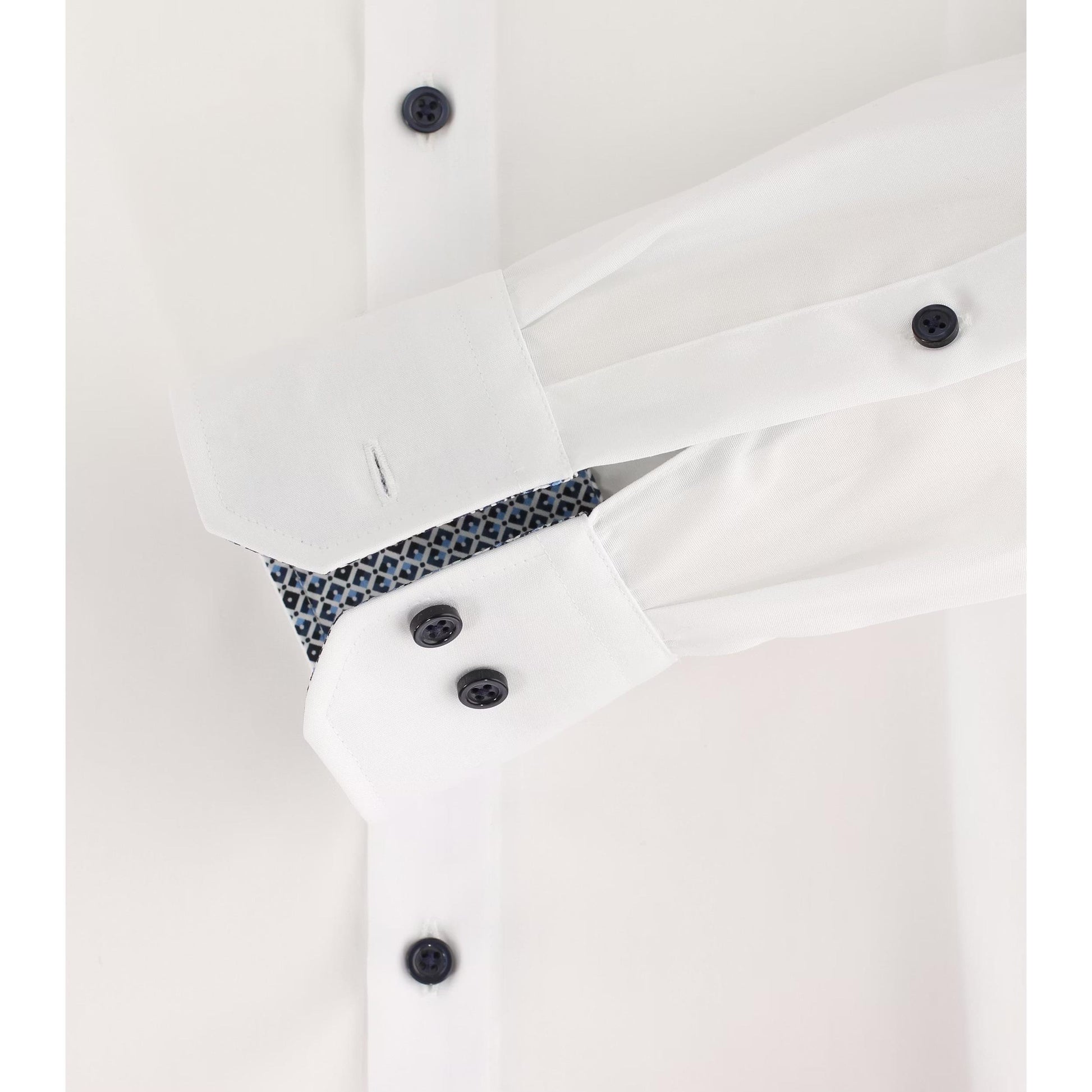 MODERN FIT CONTRAST NAVY BUTTON-MENS DRESS SHIRTS-VENTI-JB Evans Fashions & Footwear