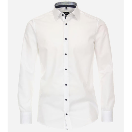 MODERN FIT CONTRAST NAVY BUTTON-MENS DRESS SHIRTS-VENTI-JB Evans Fashions & Footwear