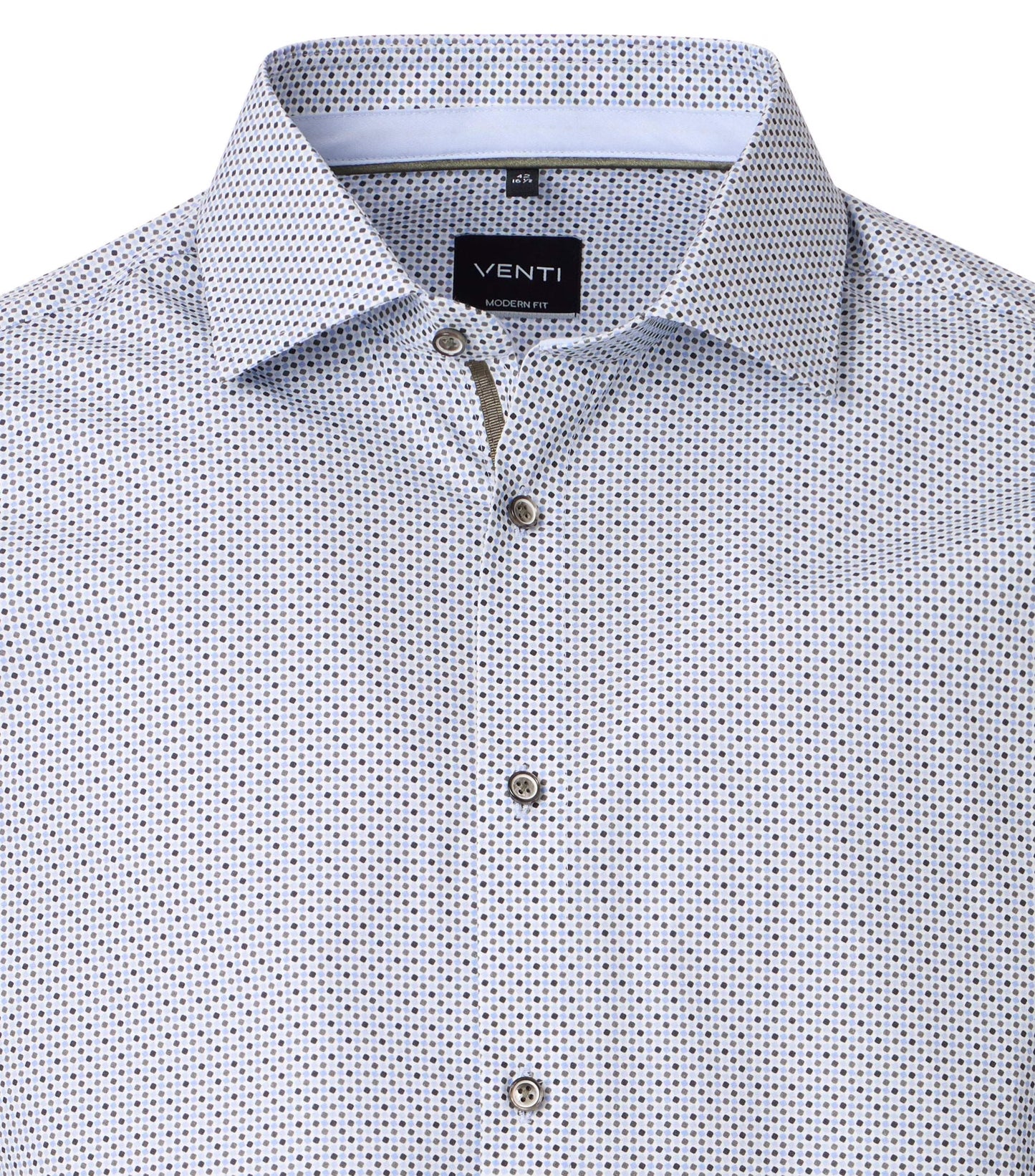 MODERN FIT DOT PATTERN-MENS DRESS SHIRTS-VENTI-JB Evans Fashions & Footwear