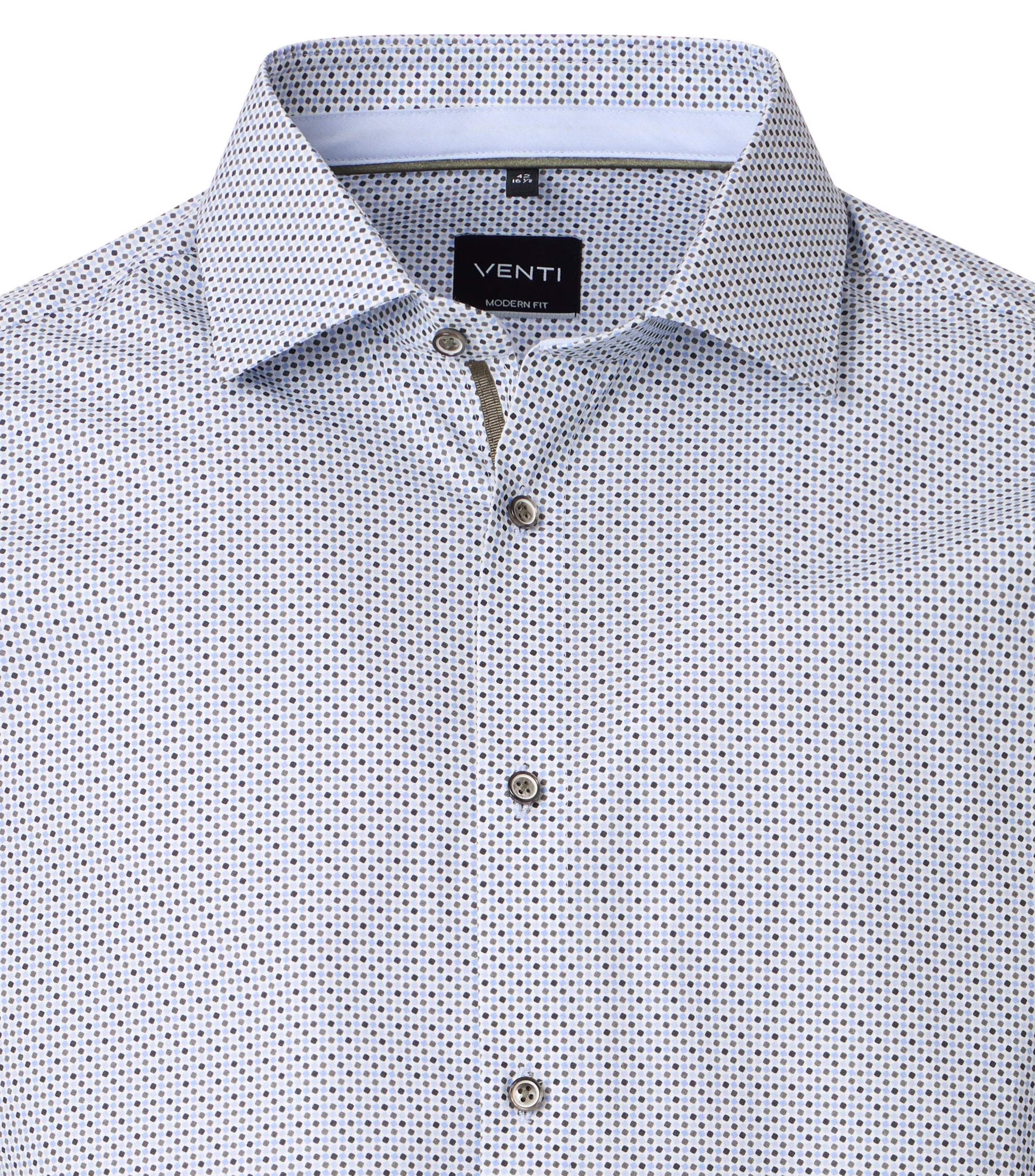 MODERN FIT DOT PATTERN-MENS DRESS SHIRTS-VENTI-JB Evans Fashions & Footwear
