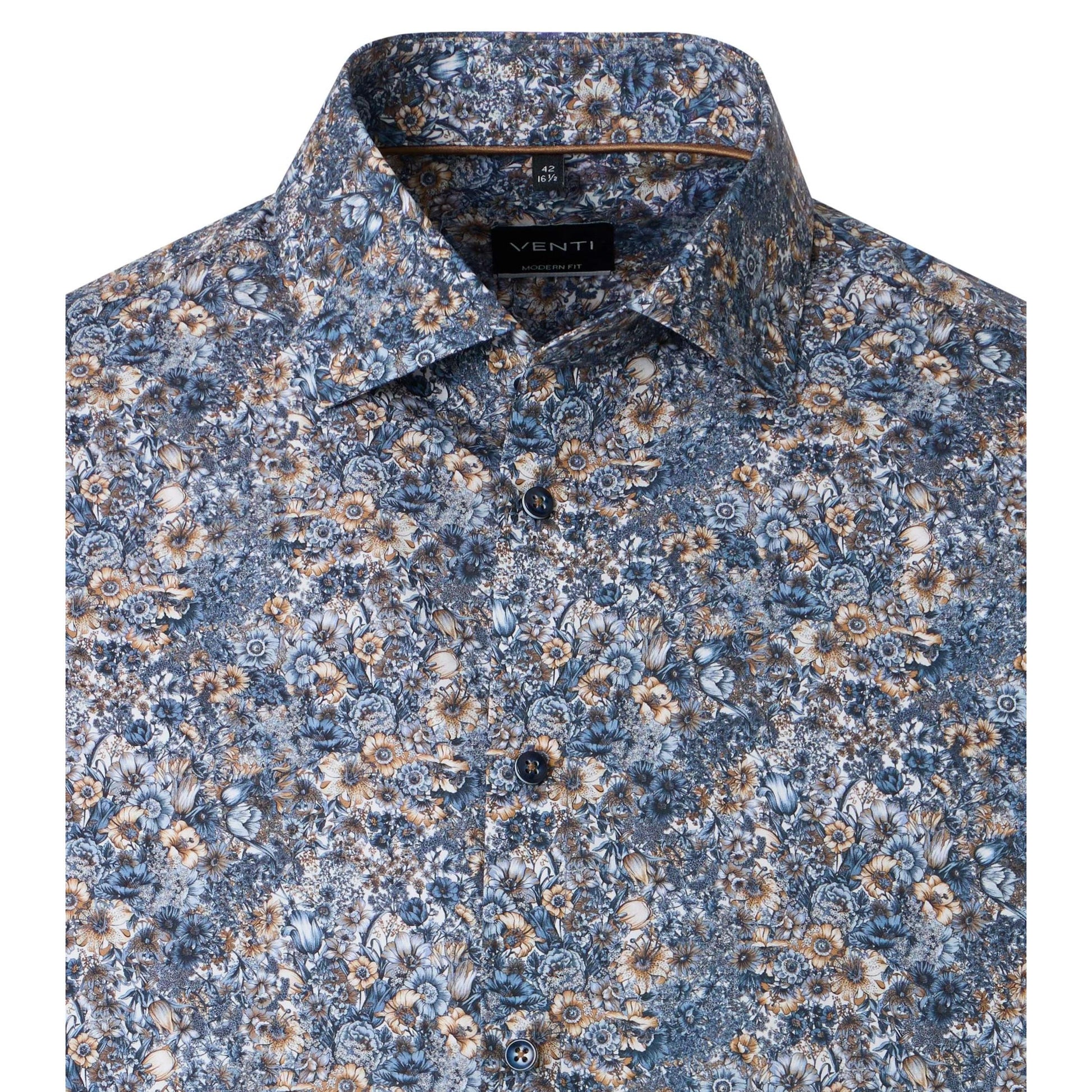 MODERN FIT FLORAL PRINT-MENS DRESS SHIRTS-VENTI-JB Evans Fashions & Footwear