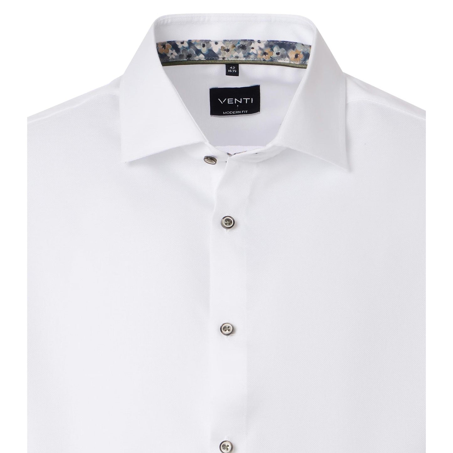 MODERN FIT STRUCTURE W/ BROWN BUTTON-MENS DRESS SHIRTS-VENTI-JB Evans Fashions & Footwear