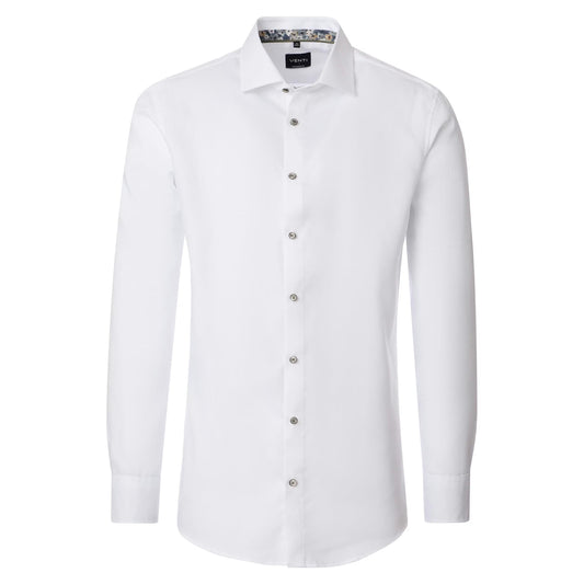 MODERN FIT STRUCTURE W/ BROWN BUTTON-MENS DRESS SHIRTS-VENTI-JB Evans Fashions & Footwear