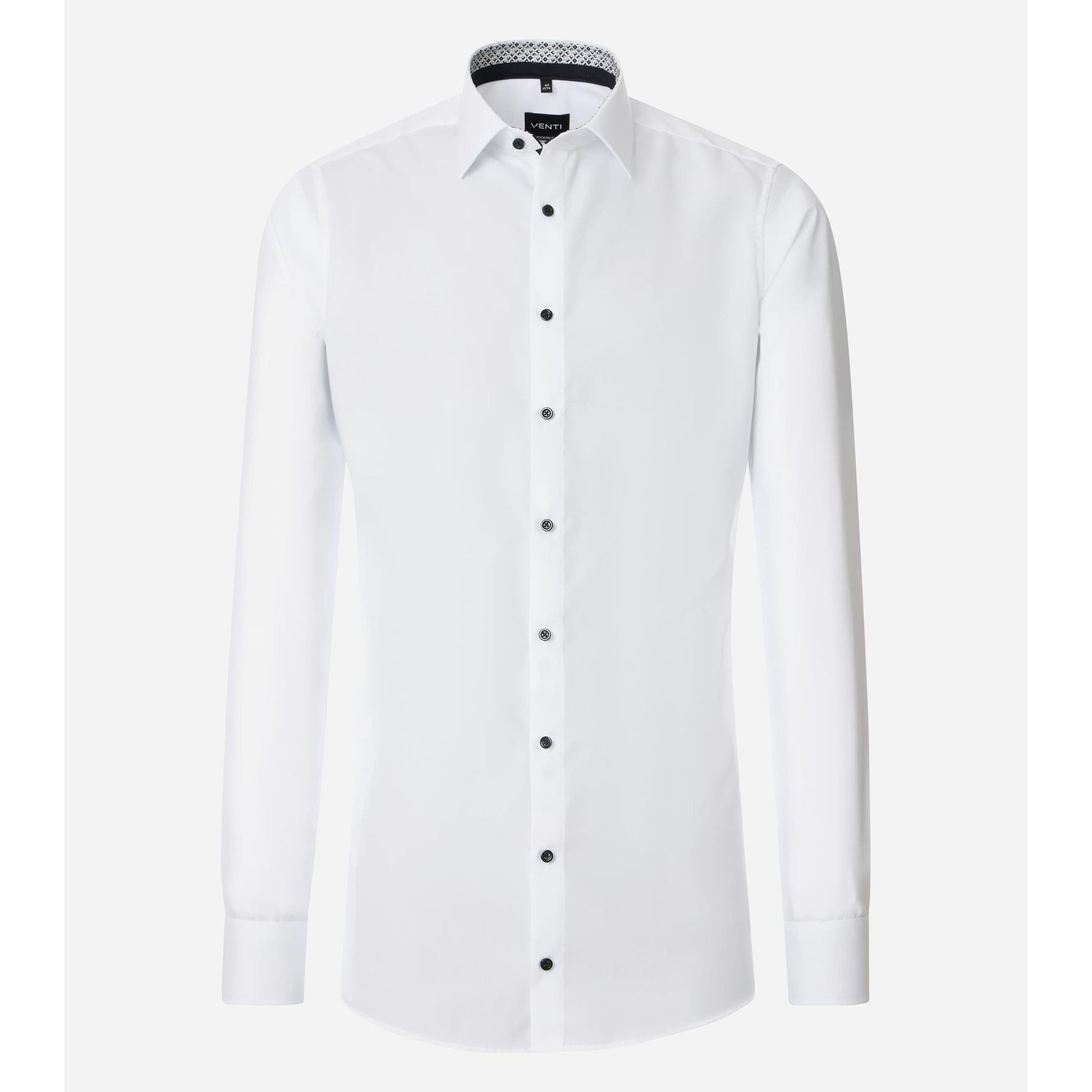 MODERN FIT "TALL" BLACK BUTTON-MENS DRESS SHIRTS-VENTI-JB Evans Fashions & Footwear
