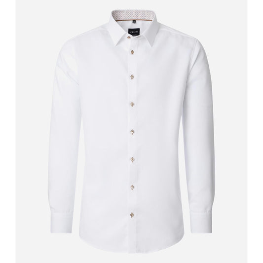 MODERN FIT TEXTURED WEAVE CONTRAST BUTTON-MENS DRESS SHIRTS-VENTI-JB Evans Fashions & Footwear