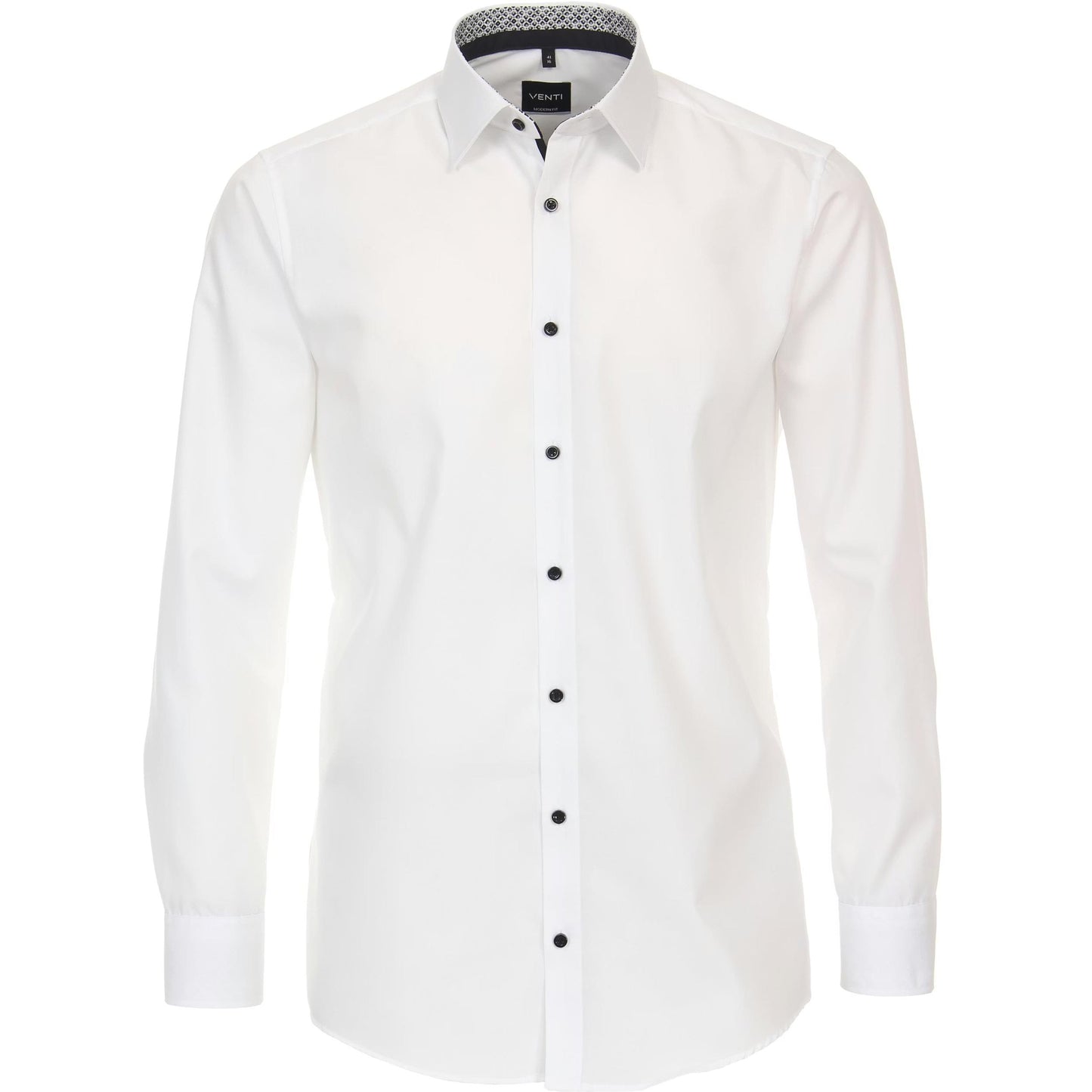 MODERN FIT W/ BLACK BUTTON-MENS DRESS SHIRTS-VENTI-JB Evans Fashions & Footwear