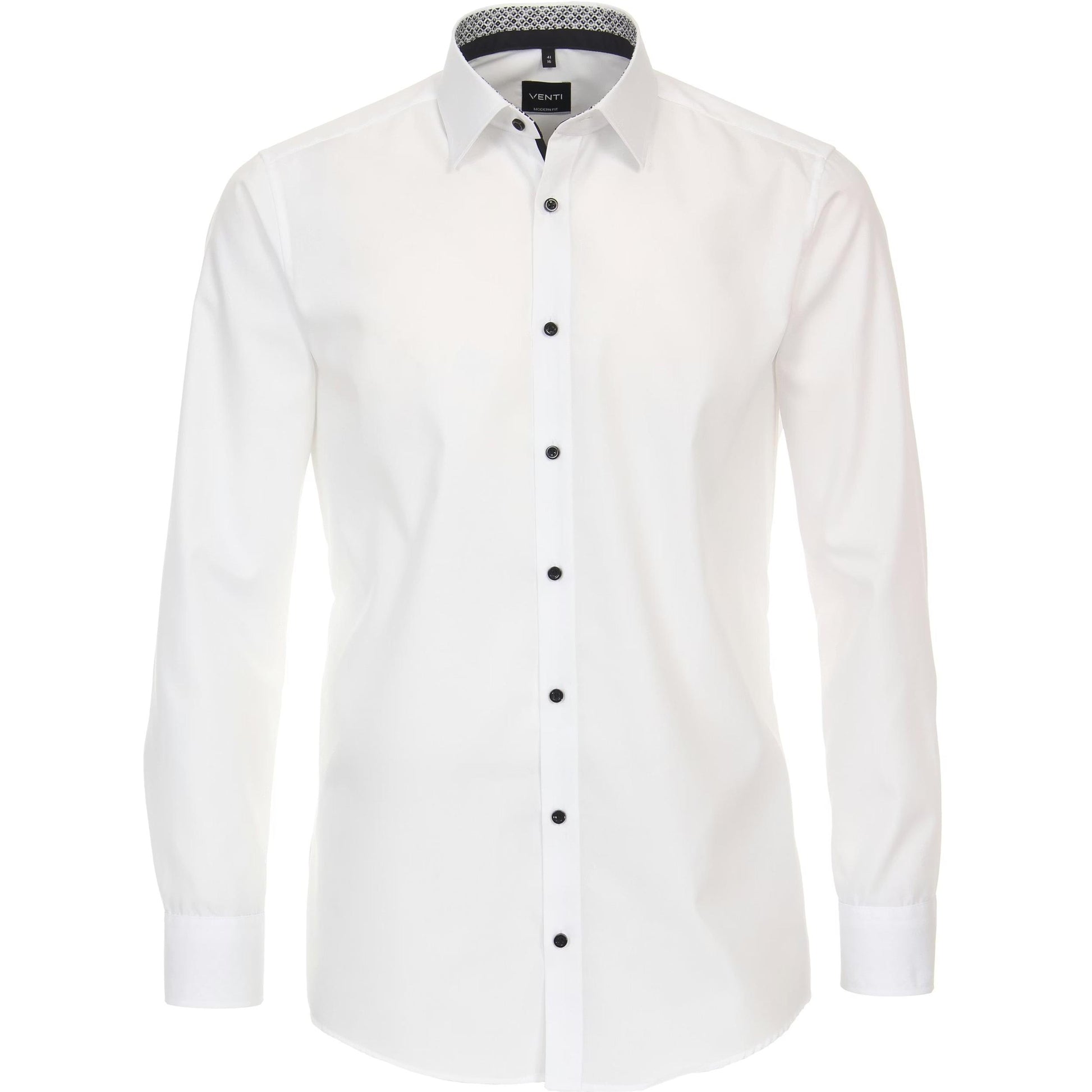 MODERN FIT W/ BLACK BUTTON-MENS DRESS SHIRTS-VENTI-JB Evans Fashions & Footwear
