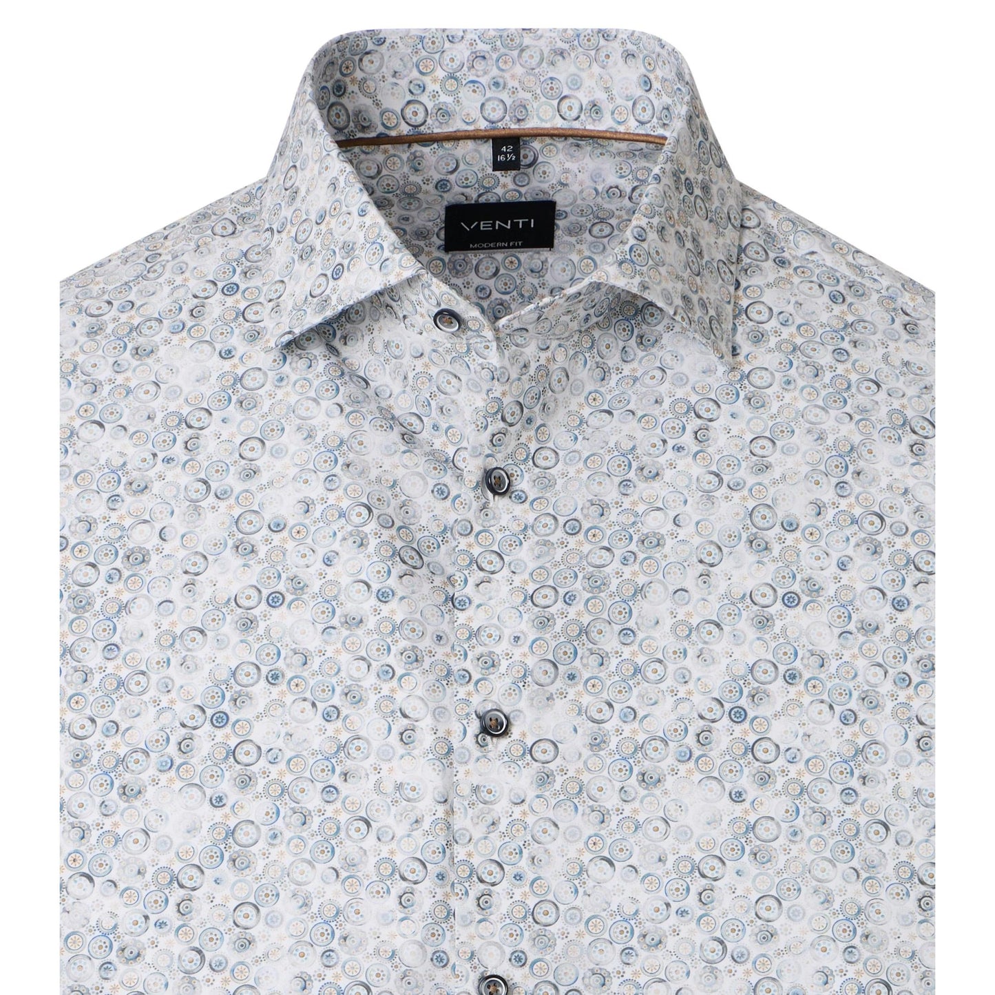 MODERN FIT WHEEL PRINT-MENS DRESS SHIRTS-VENTI-JB Evans Fashions & Footwear