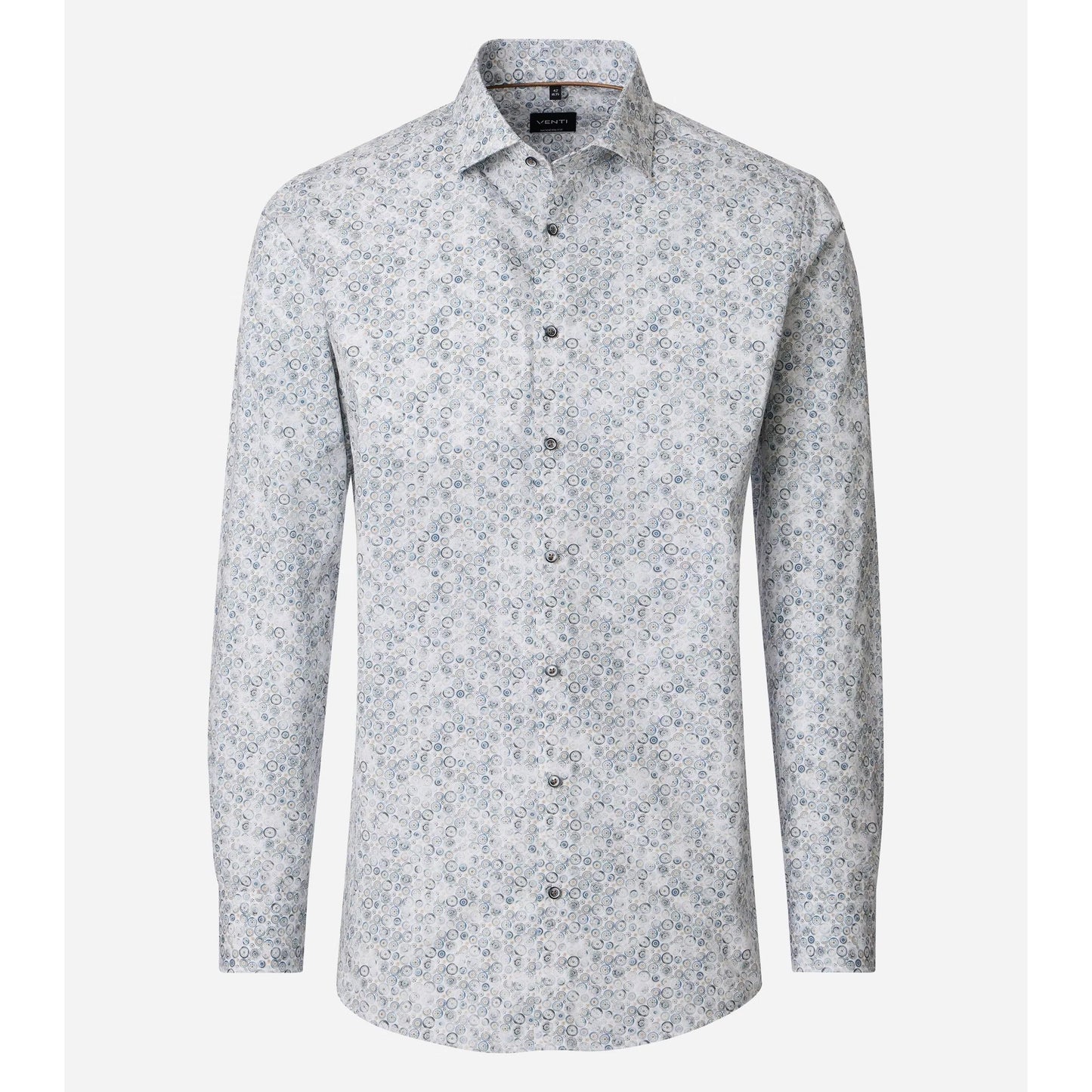 MODERN FIT WHEEL PRINT-MENS DRESS SHIRTS-VENTI-JB Evans Fashions & Footwear
