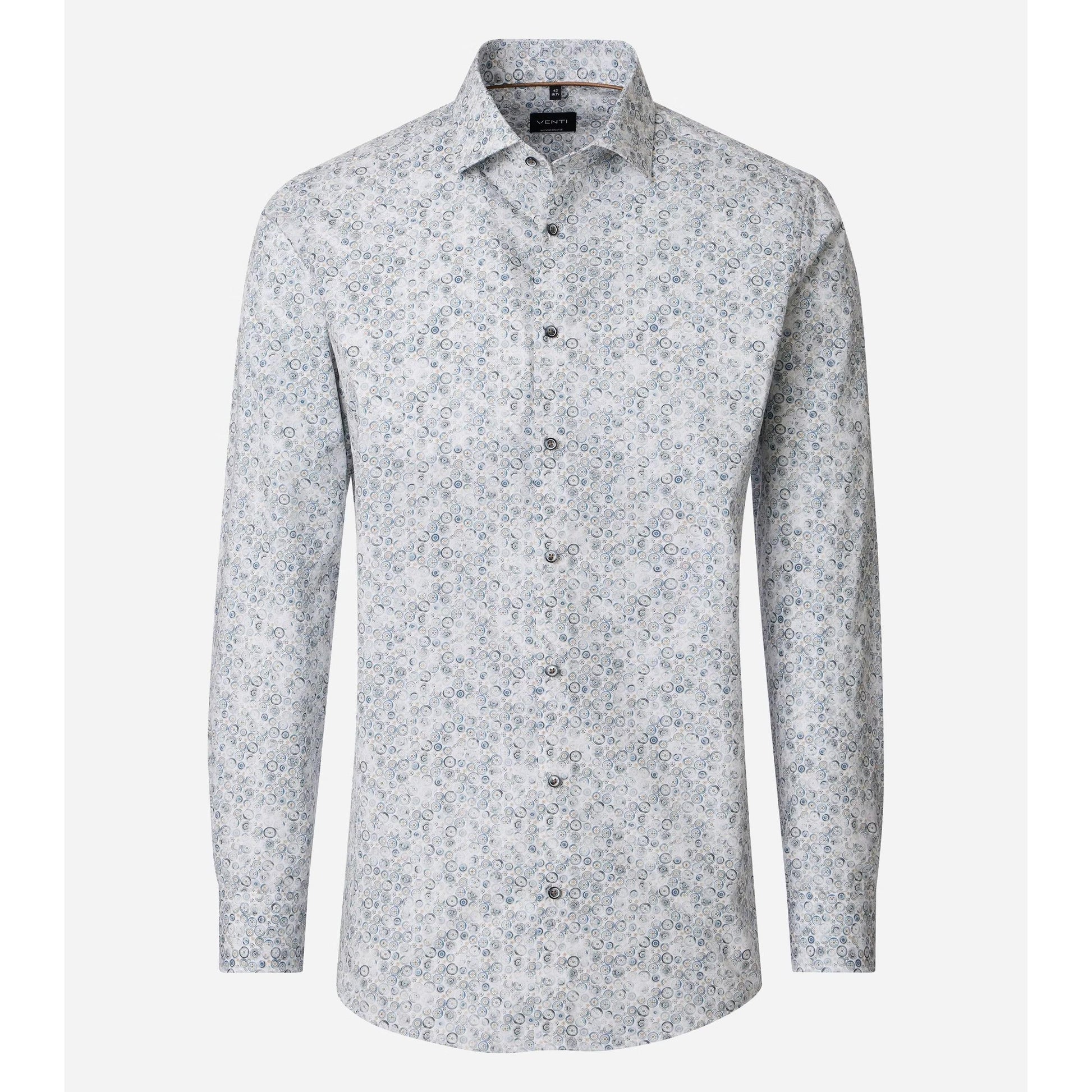 MODERN FIT WHEEL PRINT-MENS DRESS SHIRTS-VENTI-JB Evans Fashions & Footwear