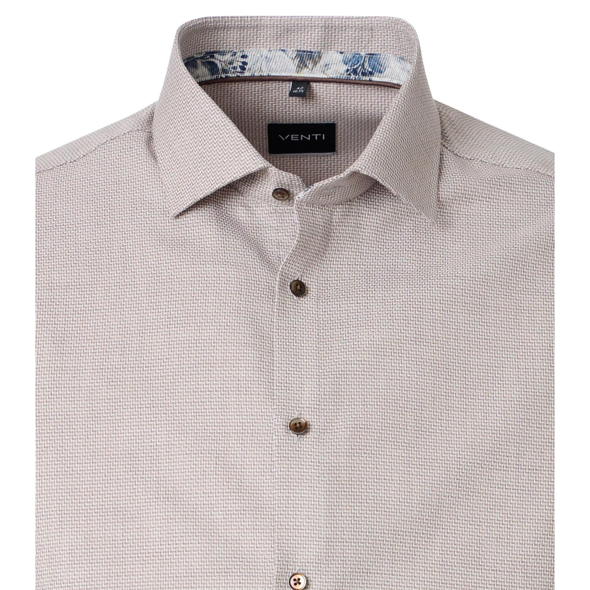 MODERN FIT WOVEN CHEVRON PATTERN-MENS DRESS SHIRTS-VENTI-JB Evans Fashions & Footwear