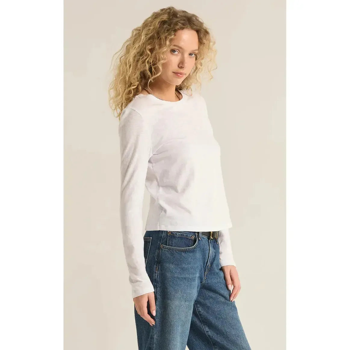 MODERN SLUB TEE LS-LADIES T-SHIRTS & TANKS-Z SUPPLY-JB Evans Fashions & Footwear