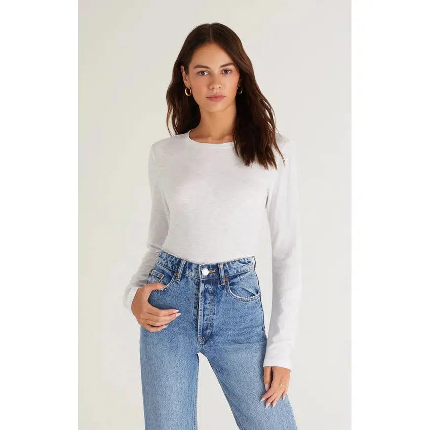 MODERN SLUB TEE LS-LADIES T-SHIRTS & TANKS-Z SUPPLY-JB Evans Fashions & Footwear