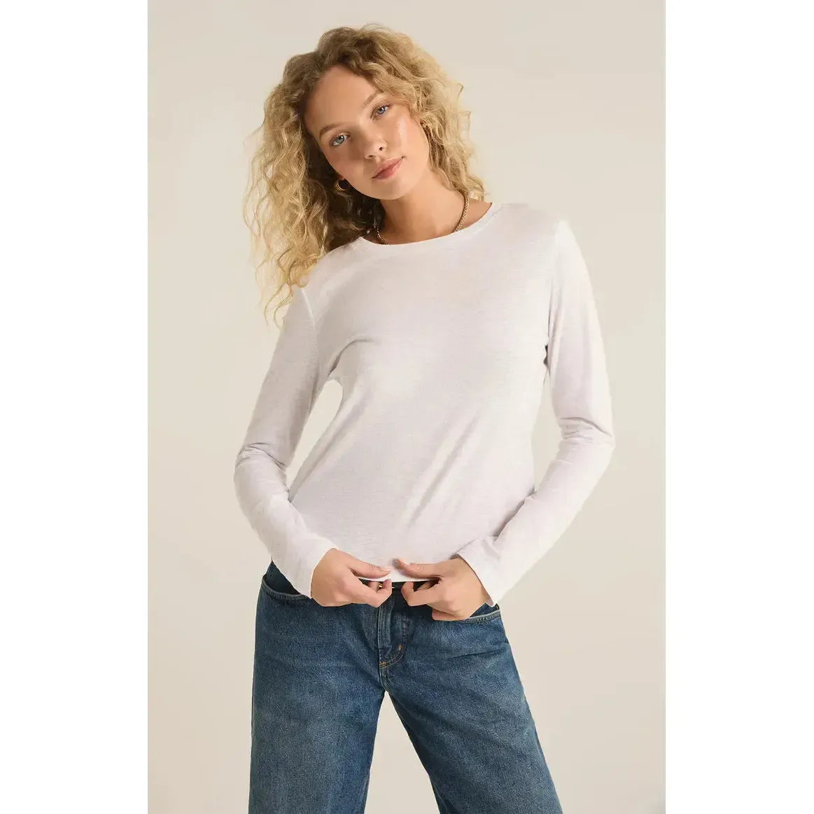 MODERN SLUB TEE LS-LADIES T-SHIRTS & TANKS-Z SUPPLY-JB Evans Fashions & Footwear