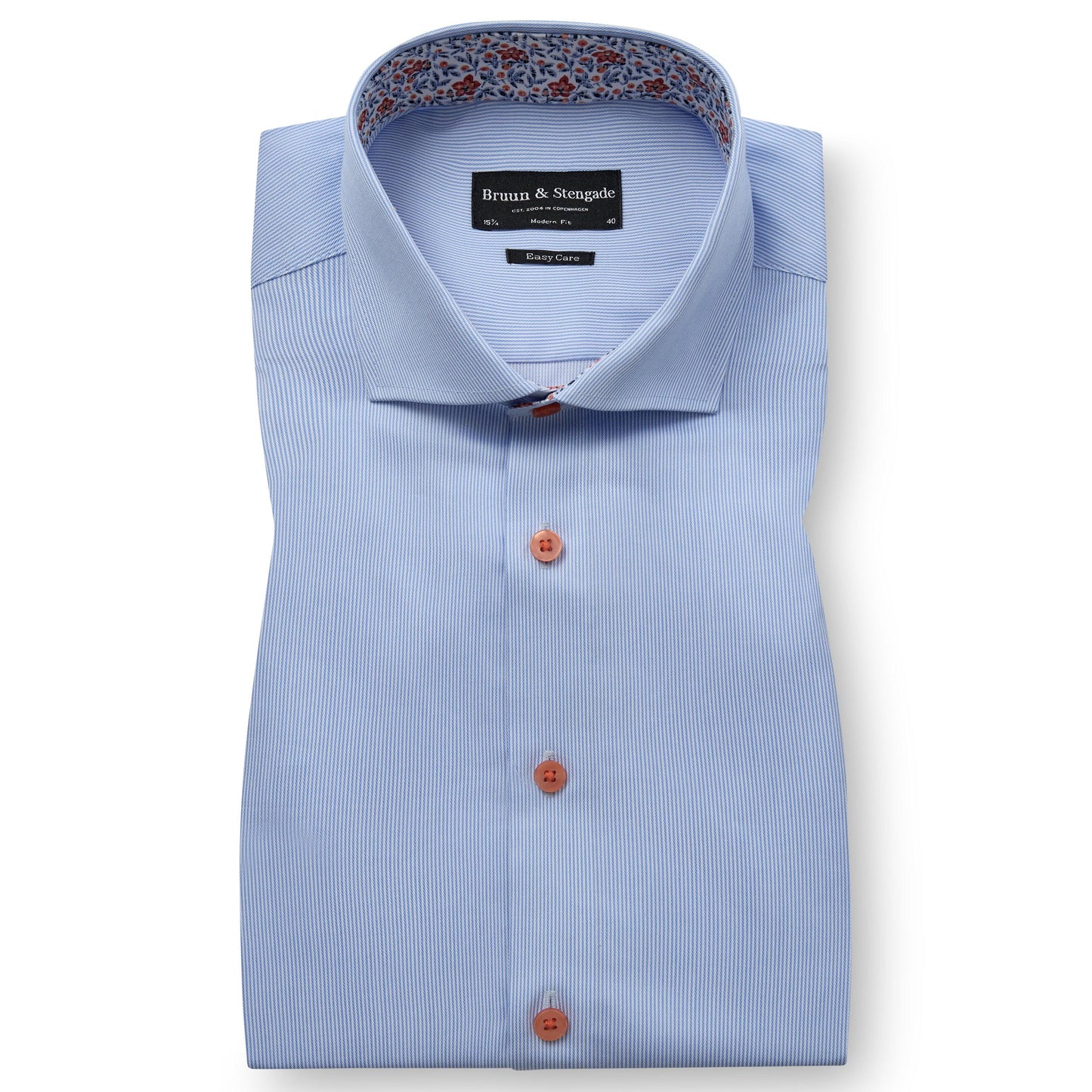 MOLLGAARD MODERN FIT STRIPED SHIRT-MENS SHIRTS-BRUUN STENGADE-JB Evans Fashions & Footwear