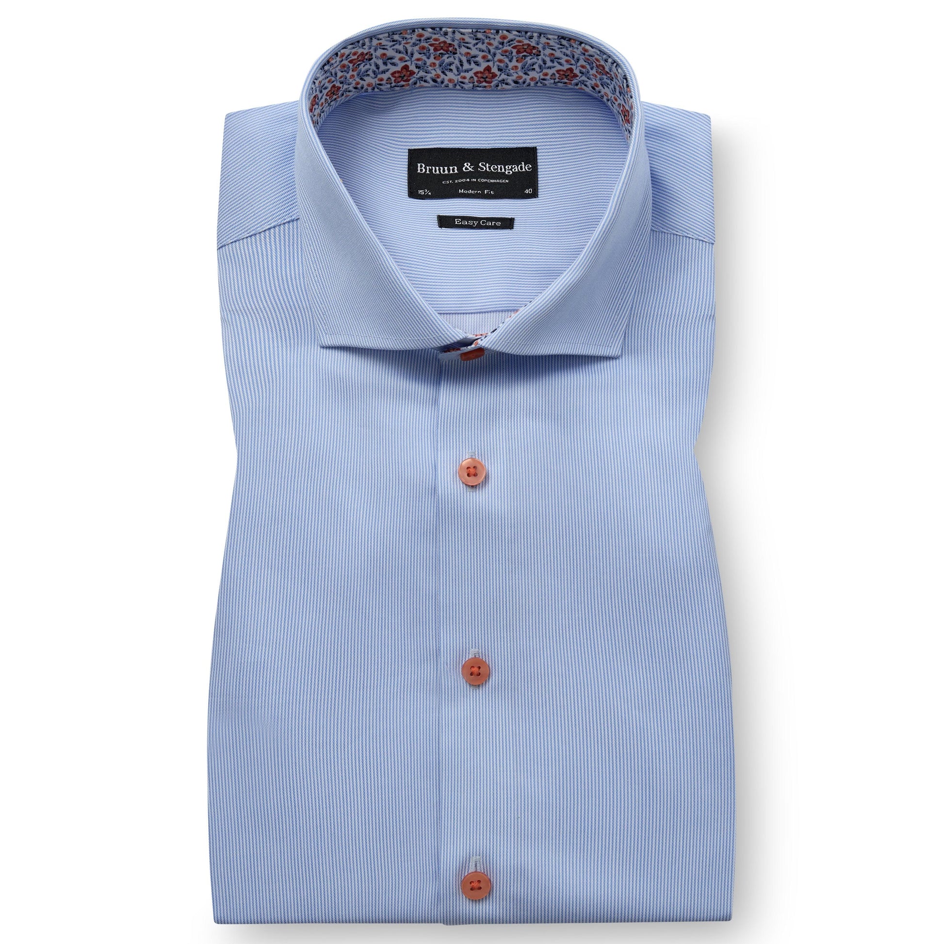 MOLLGAARD MODERN FIT STRIPED SHIRT-MENS SHIRTS-BRUUN STENGADE-JB Evans Fashions & Footwear