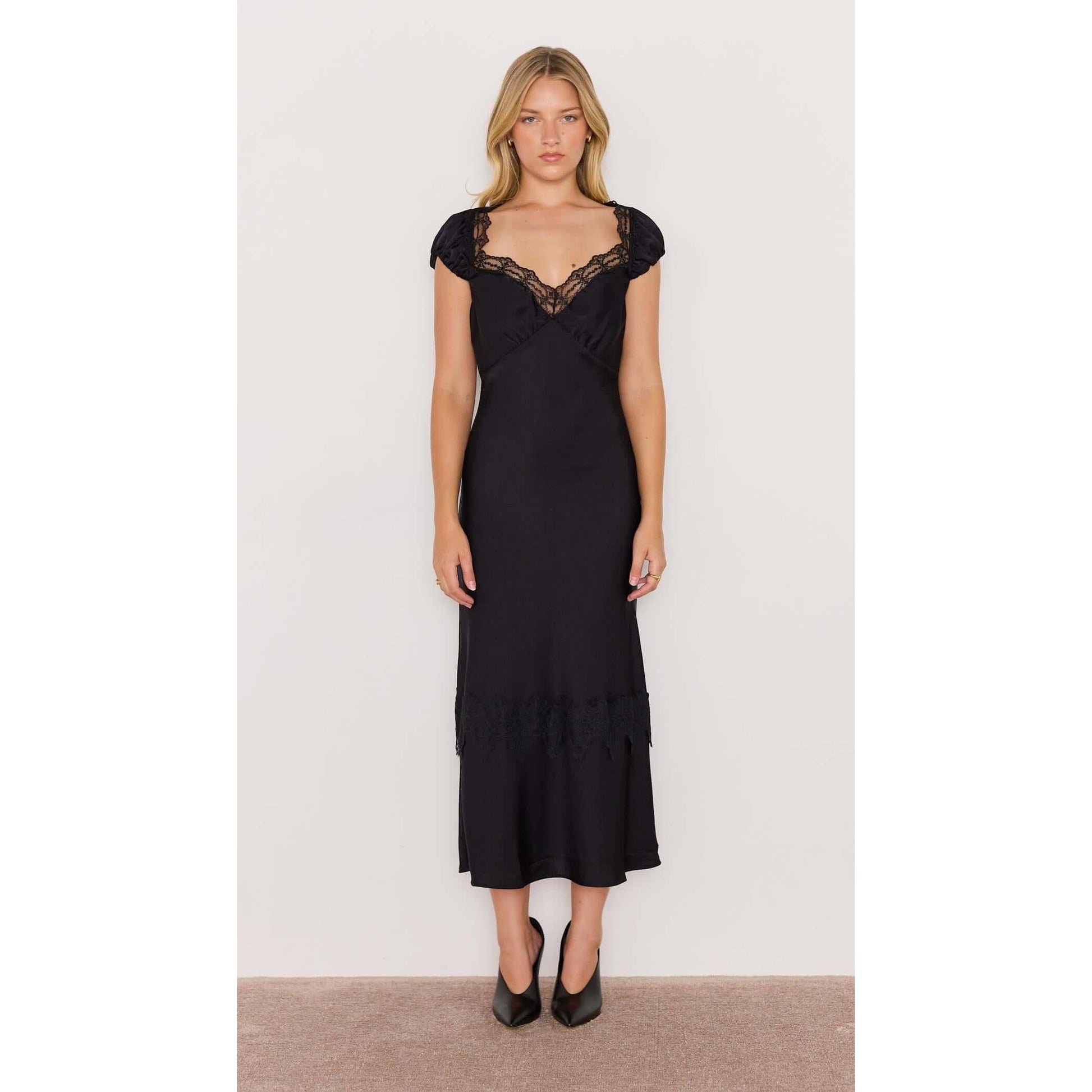 MOMENTO BIAS MIDI DRESS-LADIES DRESSES & JUMPERS-MINK PINK-JB Evans Fashions & Footwear