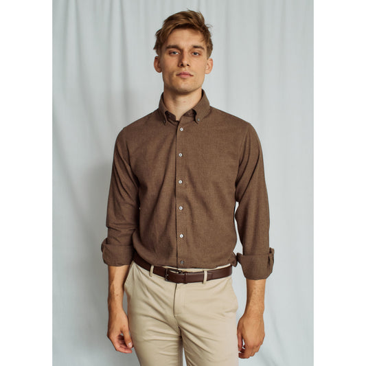 MURIEL MODERN MELANGE MILLED FINISH-MENS SHIRTS-BRUUN STENGADE-JB Evans Fashions & Footwear