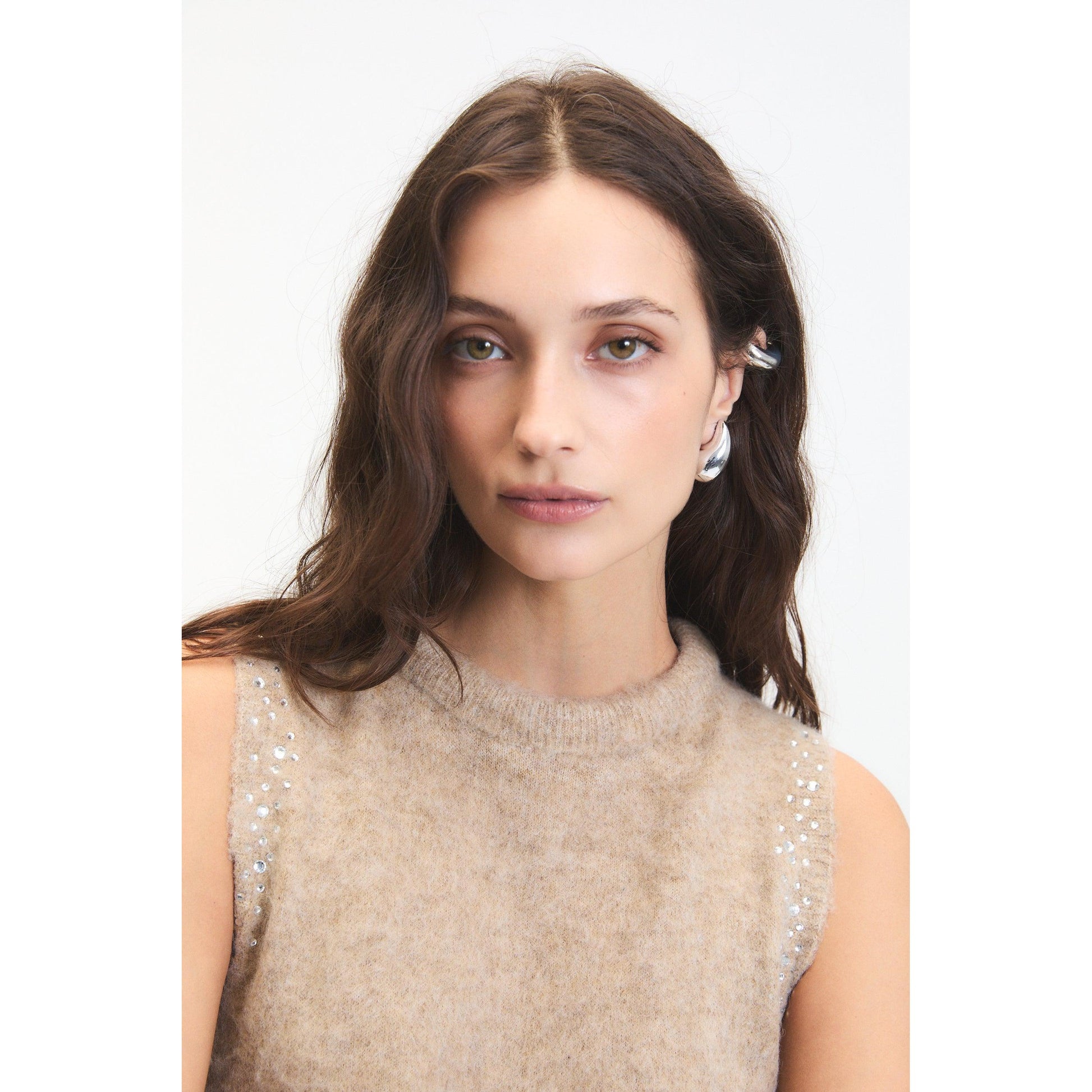 MYLES KNIT VEST-LADIES SWEATERS & KNITS-DELUC-JB Evans Fashions & Footwear