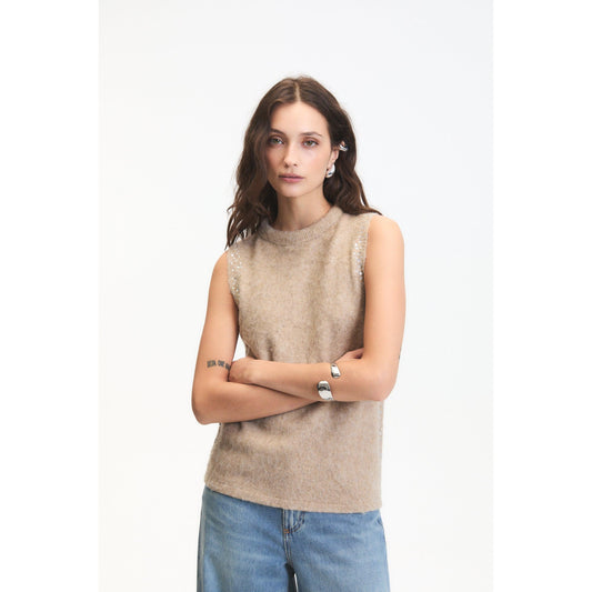 MYLES KNIT VEST-LADIES SWEATERS & KNITS-DELUC-JB Evans Fashions & Footwear