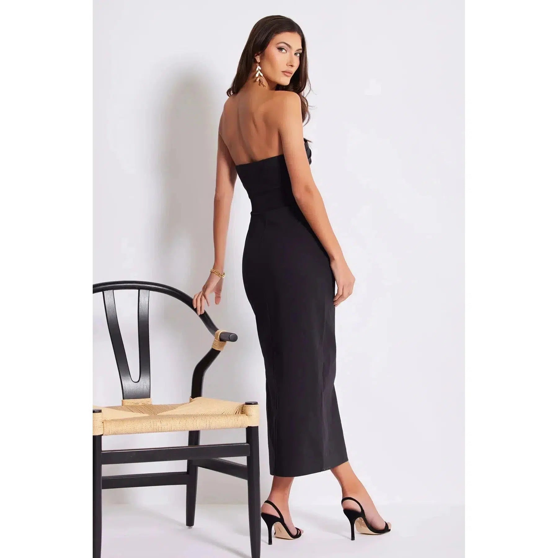 NAOMI STRAPLESS DRESS-LADIES DRESSES & JUMPERS-BISHOP & YOUNG-JB Evans Fashions & Footwear