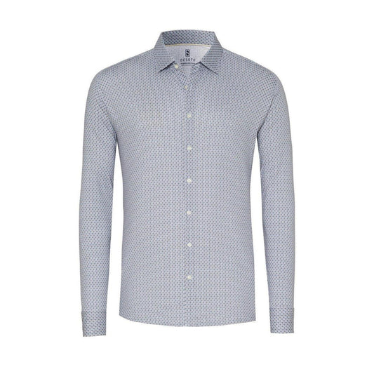 NEUTRAL JERSEY STRETCH PRINT-MENS SHIRTS-DESOTO-JB Evans Fashions & Footwear