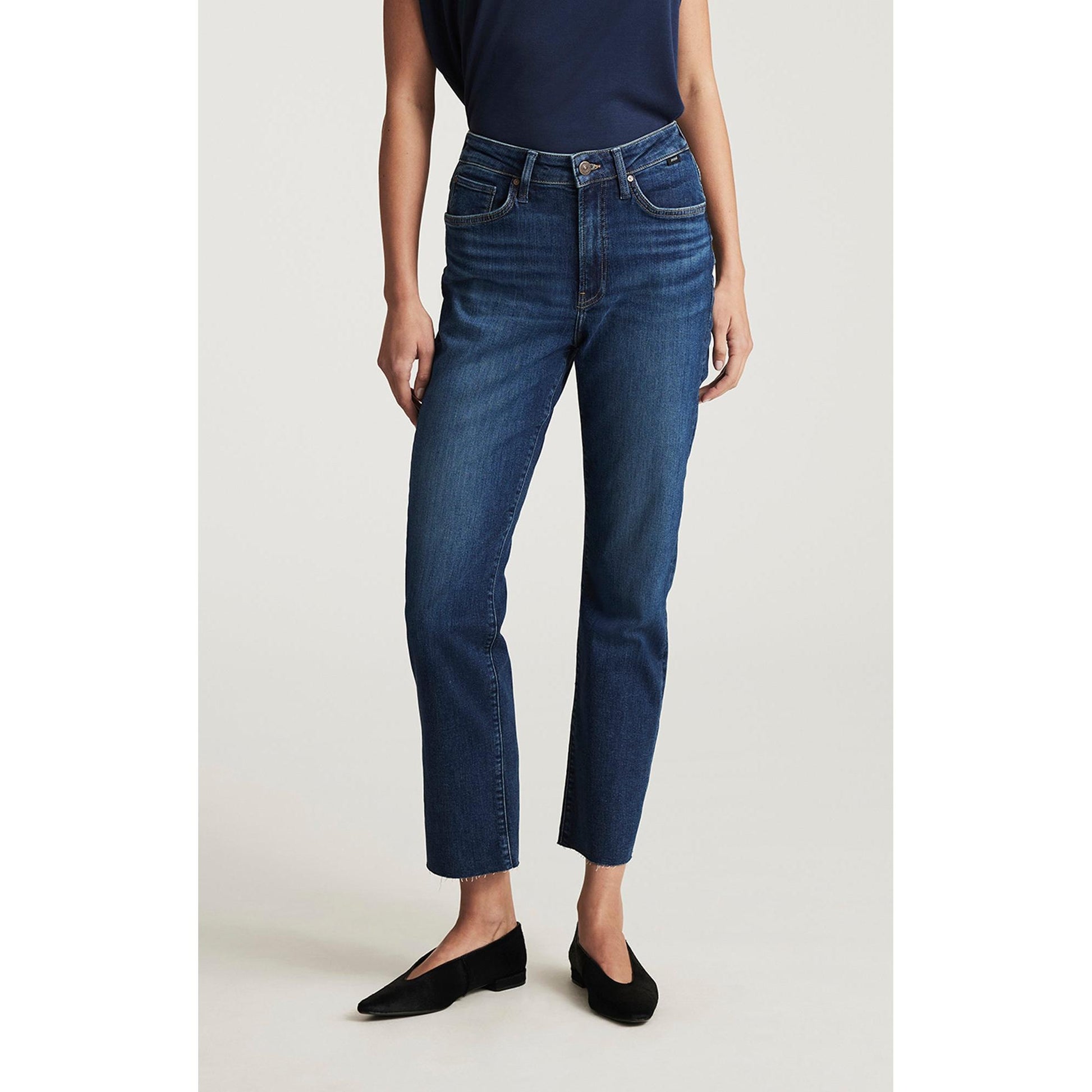 NEW YORK DARK BRUSHED FLEX BLUE-LADIES DENIM-MAVI-JB Evans Fashions & Footwear