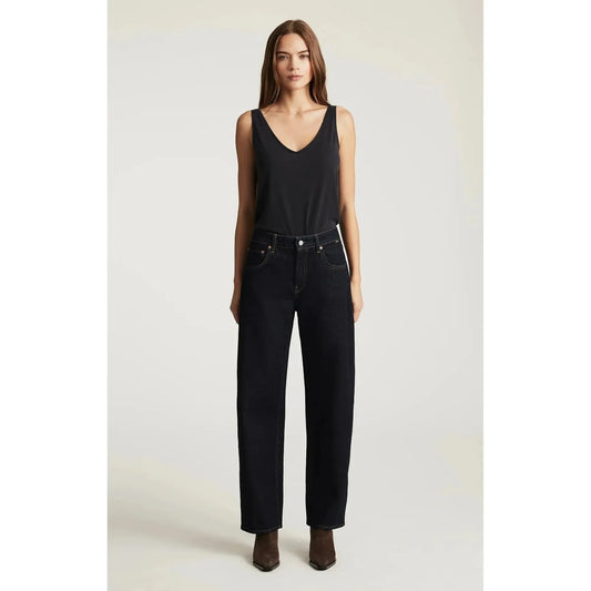 NICA RINSE CLASSIC BLUE HIGH RISE BARREL-LADIES DENIM-MAVI-JB Evans Fashions & Footwear