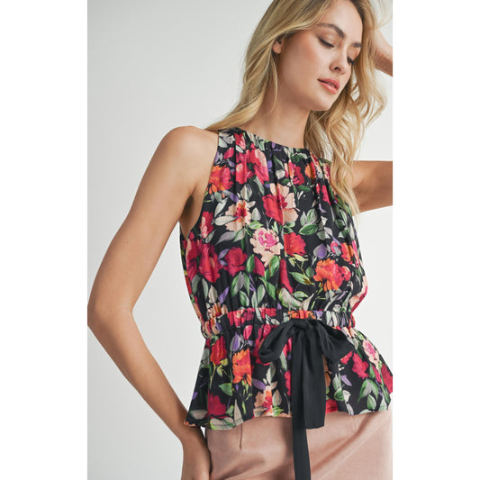 NIGHT IN BELTED PEPLUM TOP-LADIES TOPS-SADIE & SAGE-JB Evans Fashions & Footwear