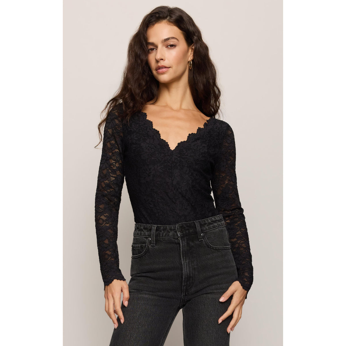 NIGHTFALL LACE BODY SUIT-LADIES TOPS-Z SUPPLY-JB Evans Fashions & Footwear